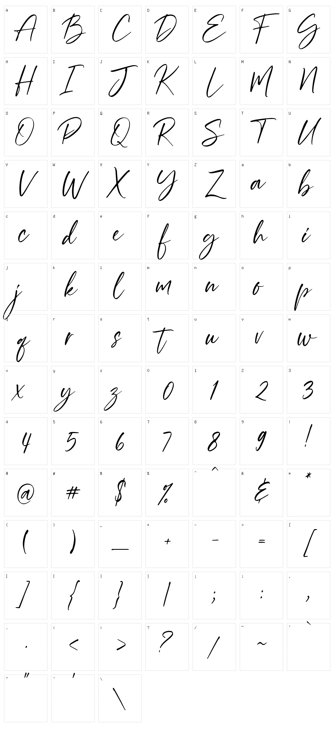 Renitta Character Set