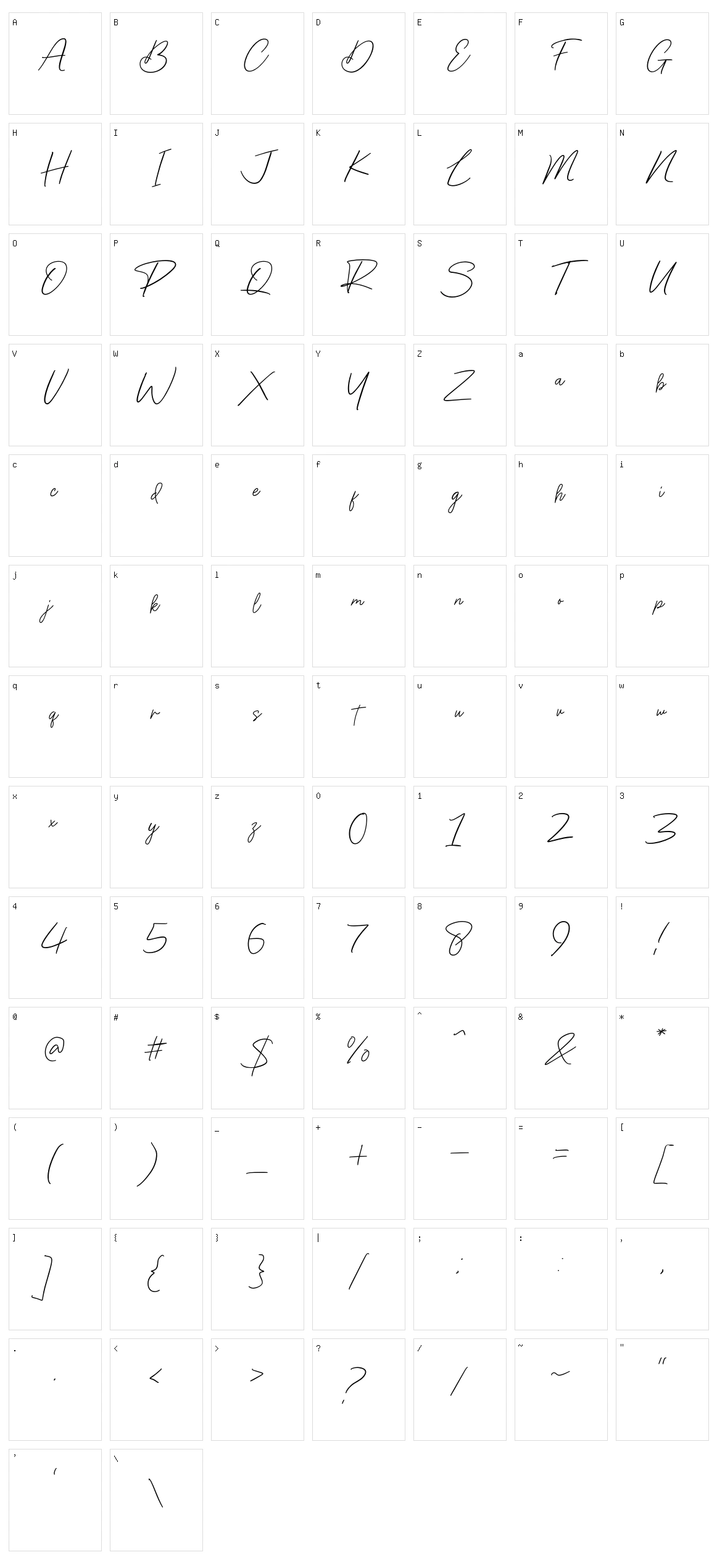 Repsodent Character Set