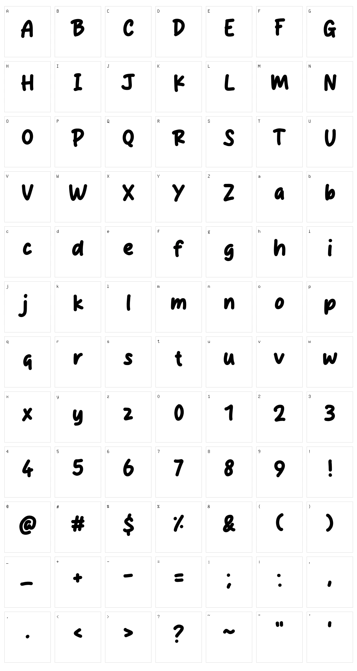 Richeze Character Set