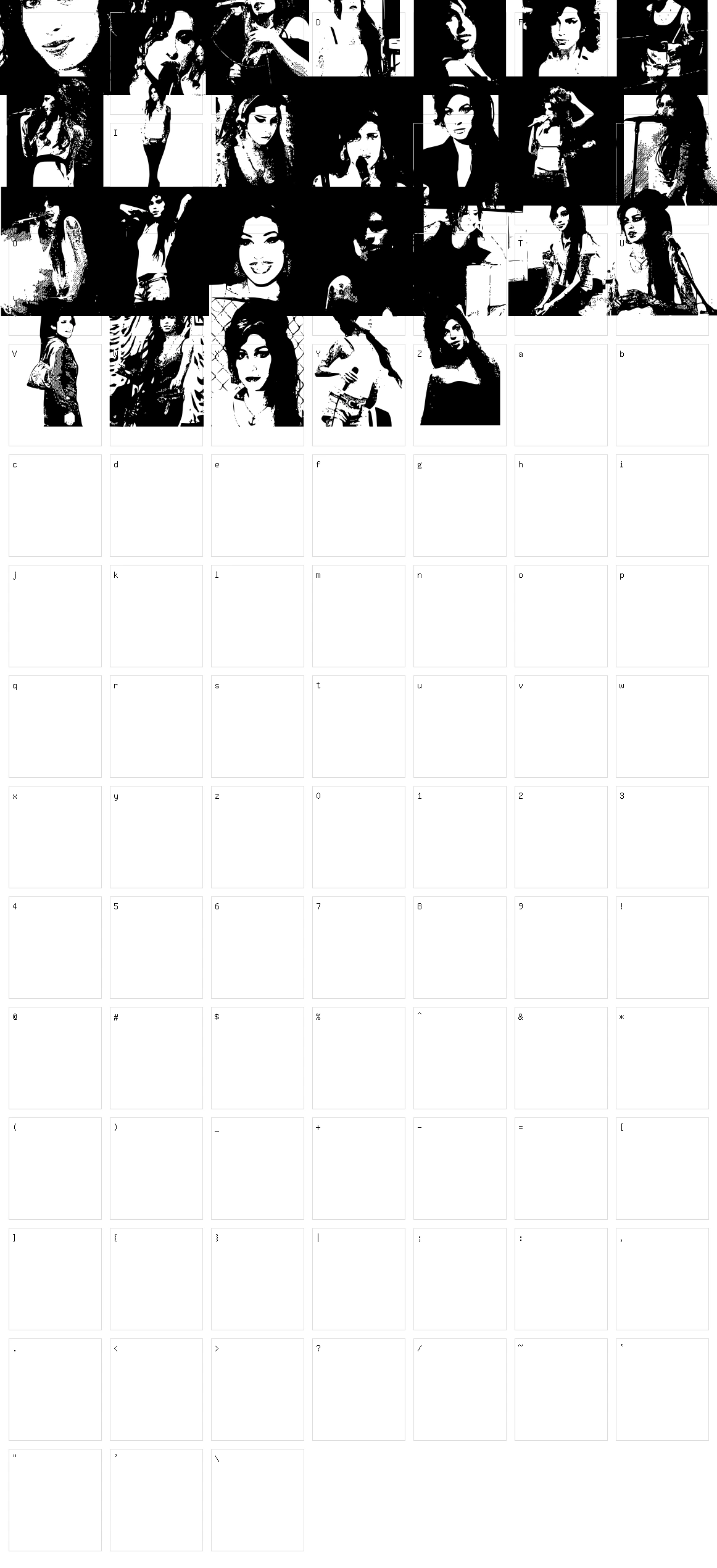 AmyBats Character Set