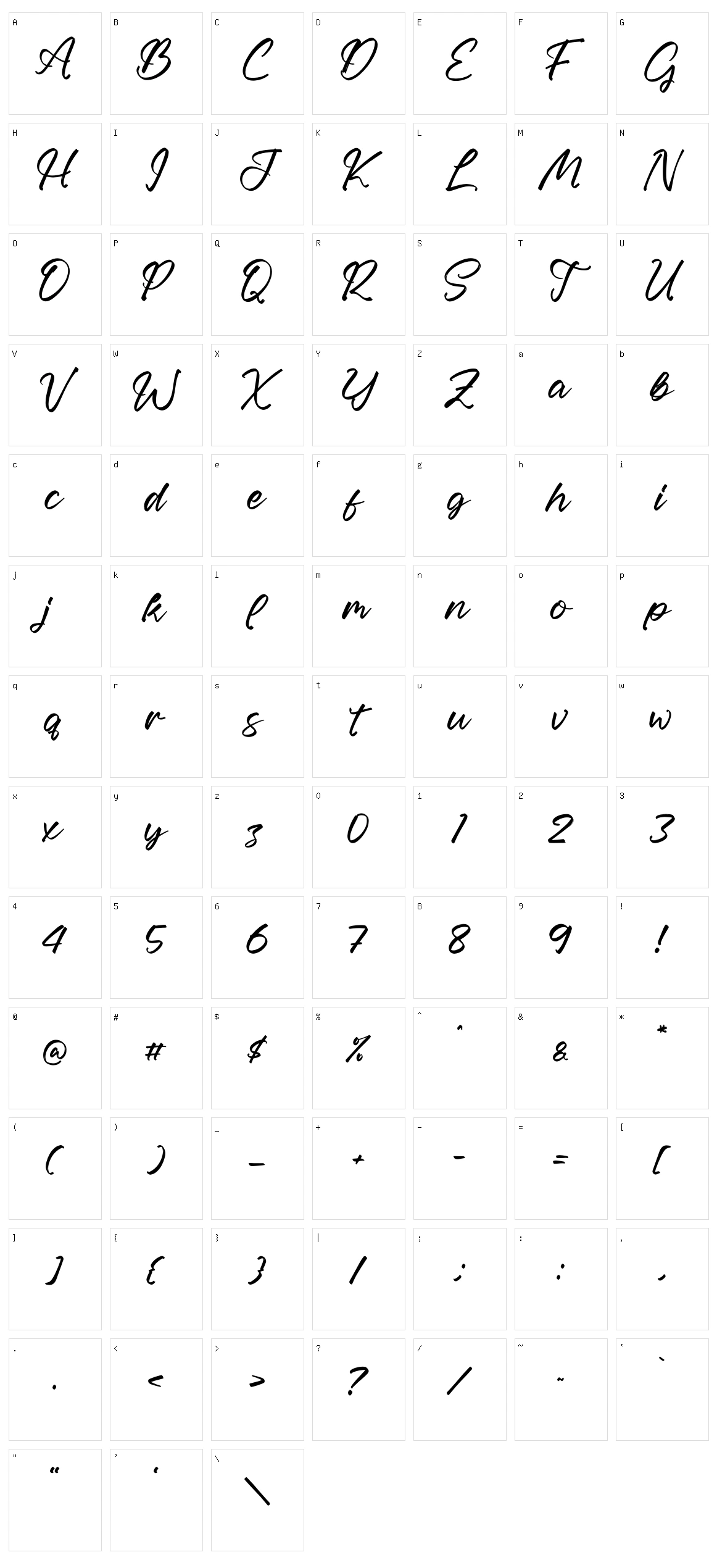 Robsttar Strick Character Set