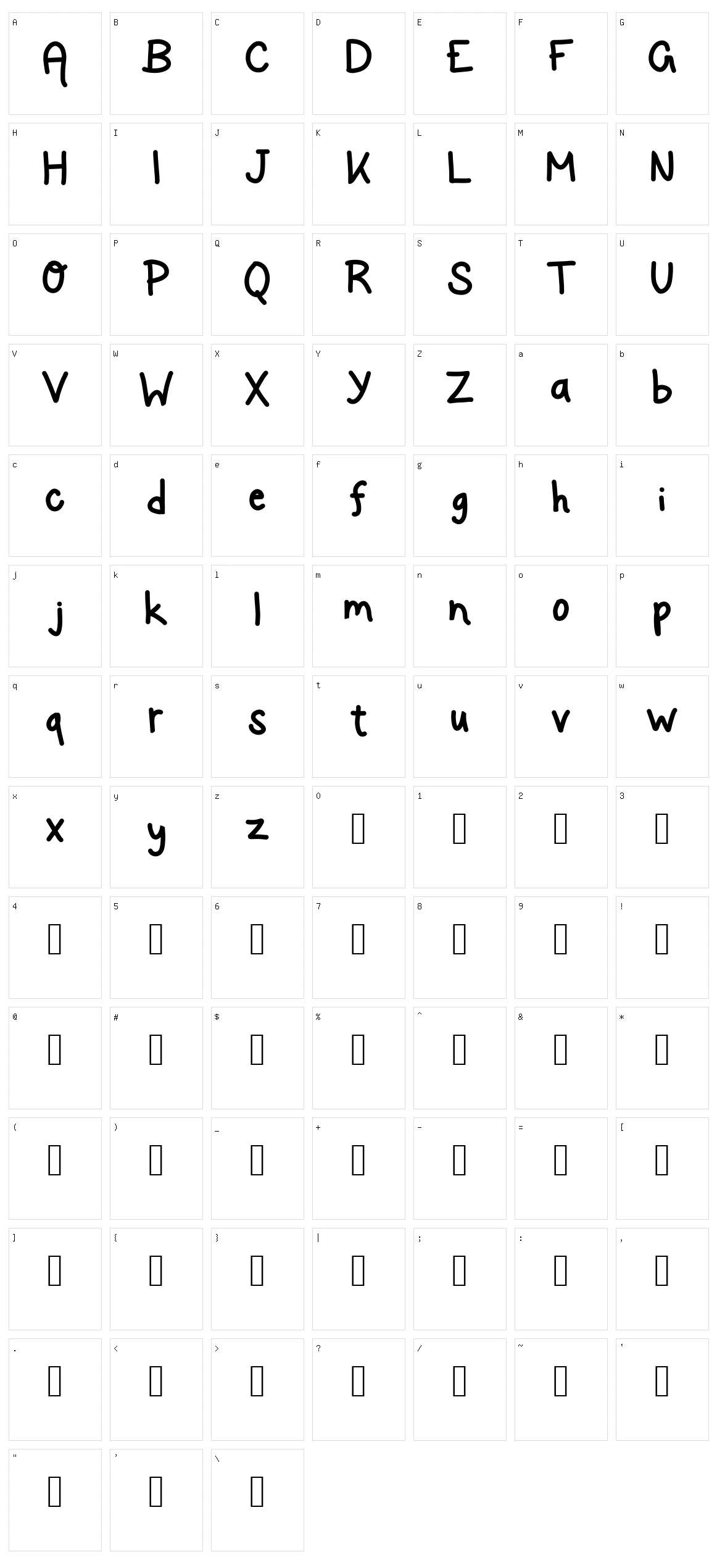 Rock Salmon Character Set