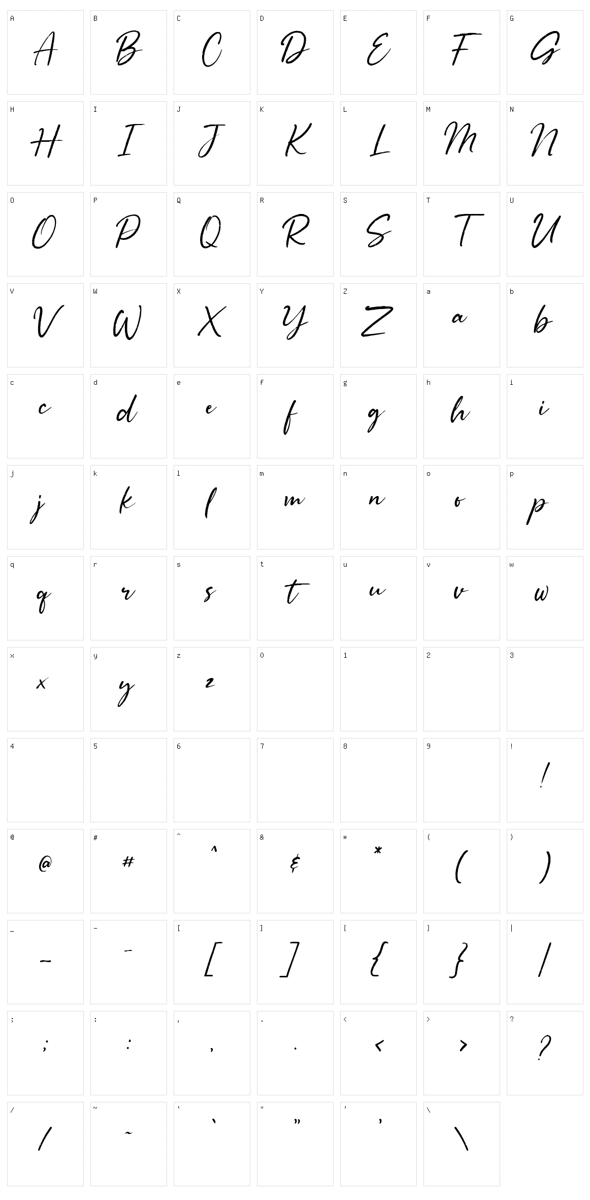 Rollando Character Set