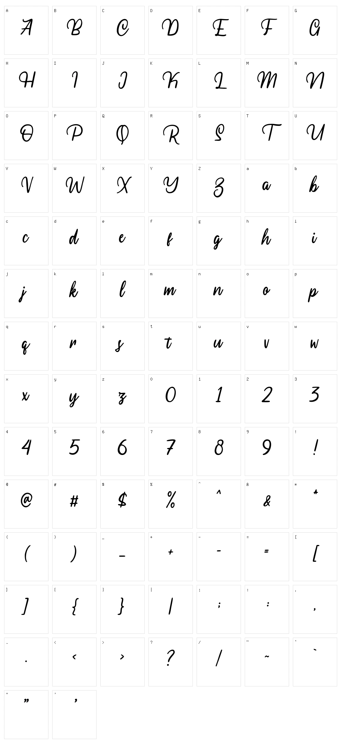 Rossegenia Character Set