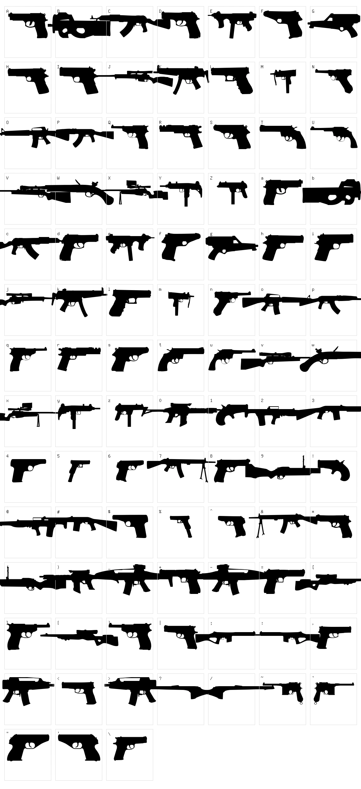 2nd Amendment Character Set