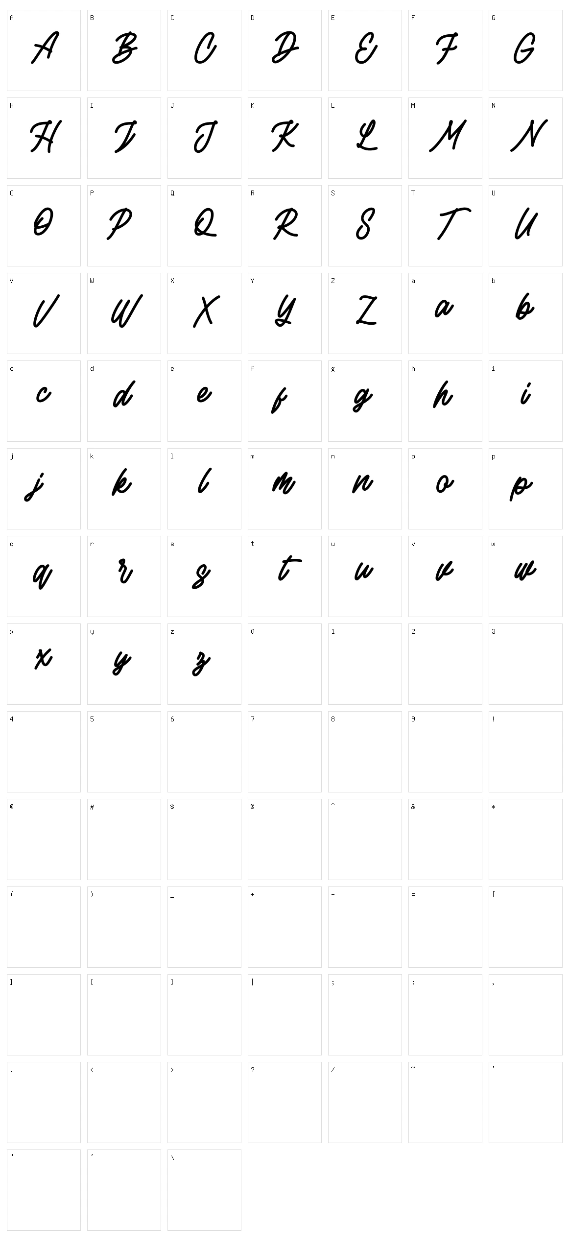 Rottordam Character Set