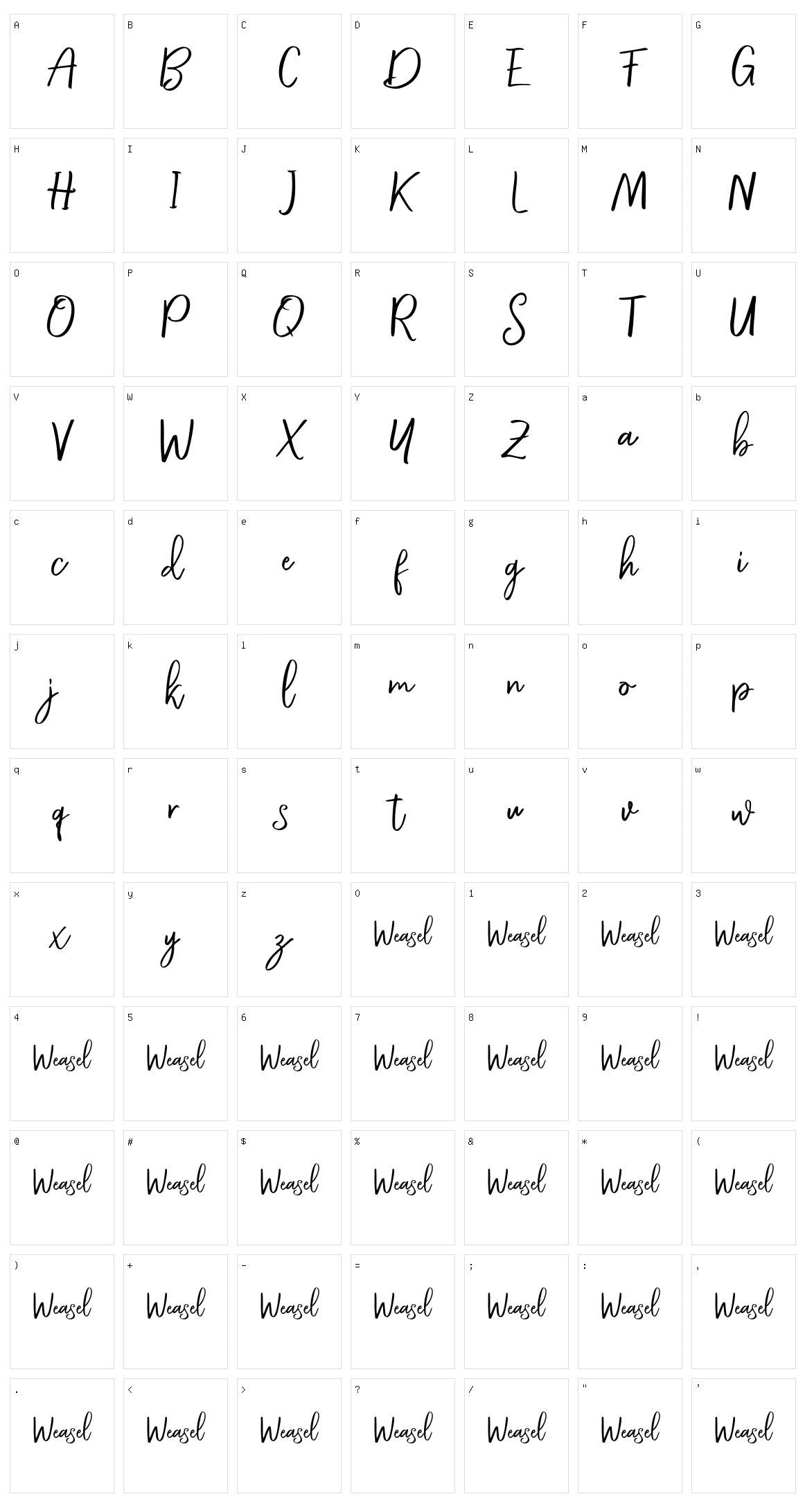 Roulletes Character Set