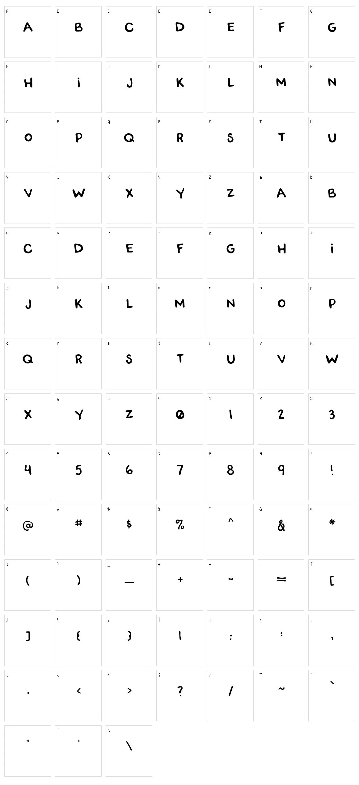 RWA Tango Charlie Character Set