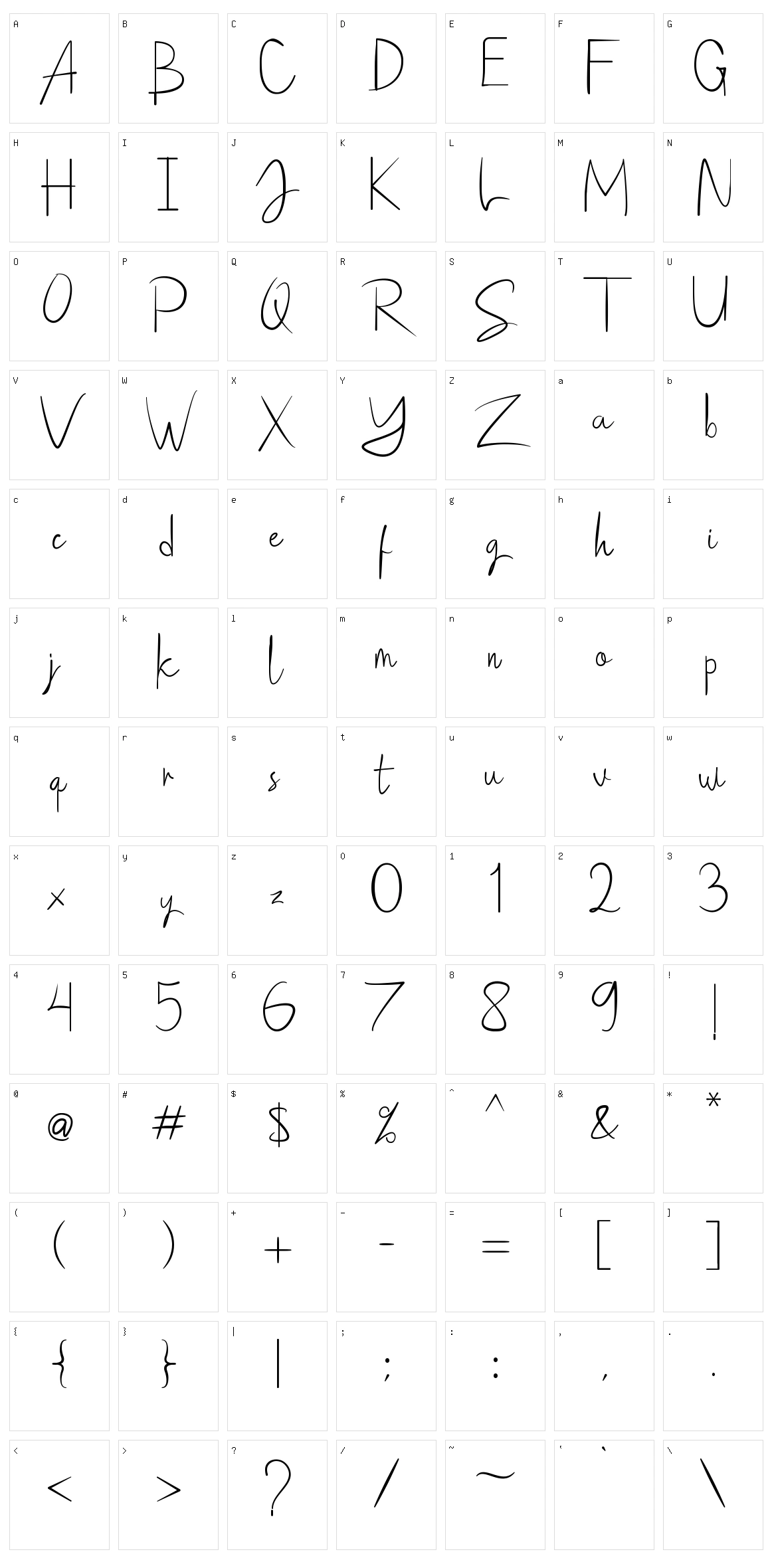 Saithik Handwritten Character Set
