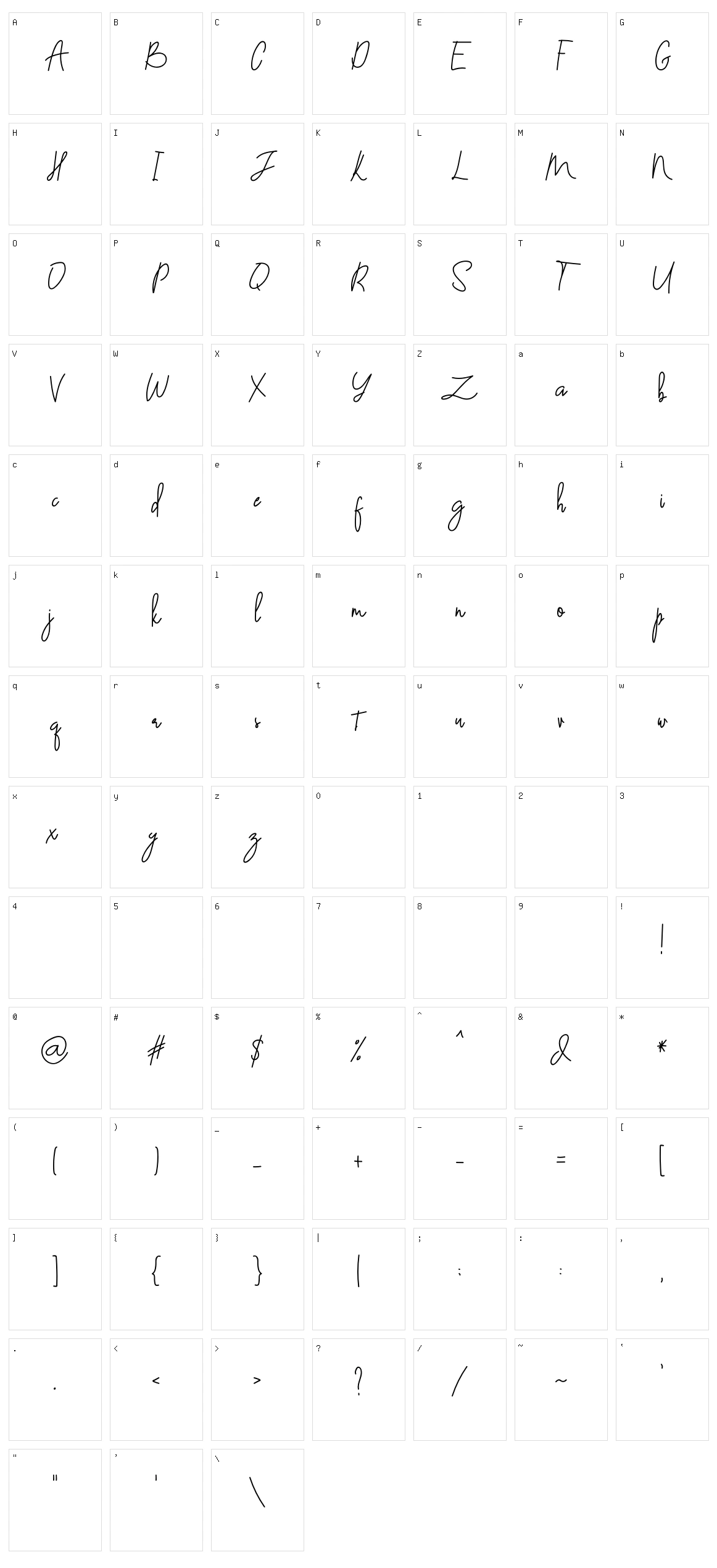 Sallapan Character Set