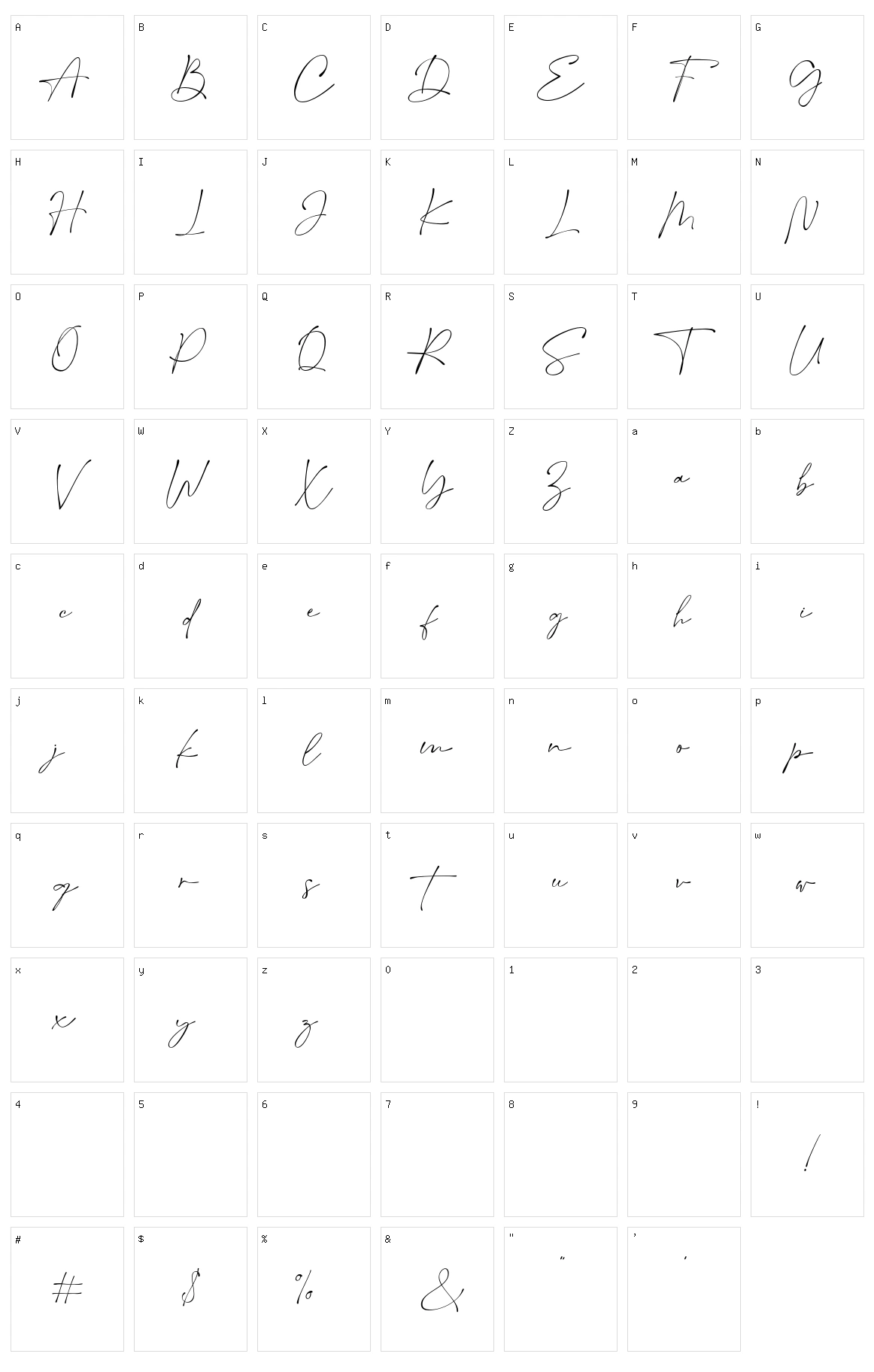 Salty Feathers Character Set