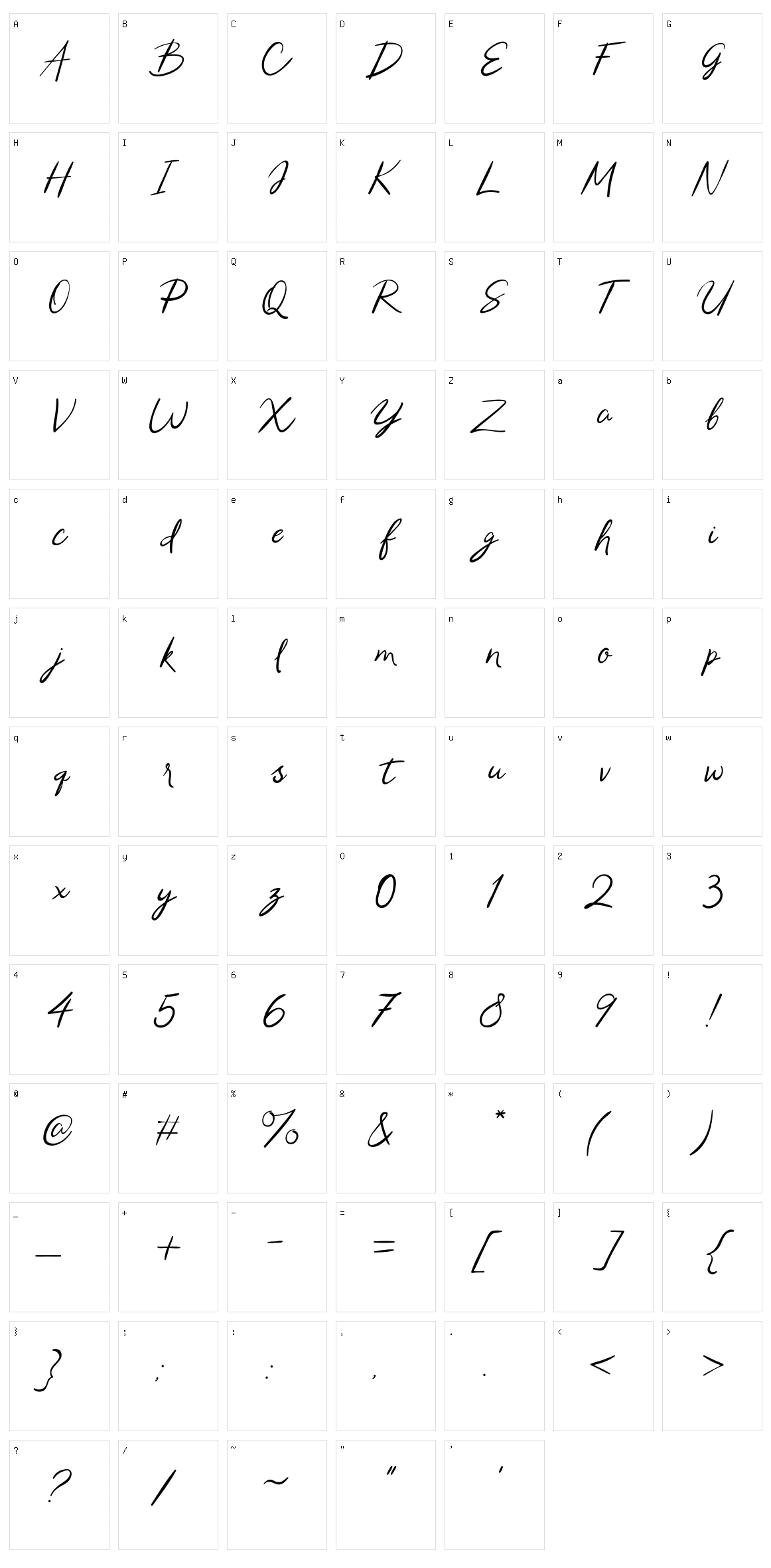 Samantha Brandon Character Set