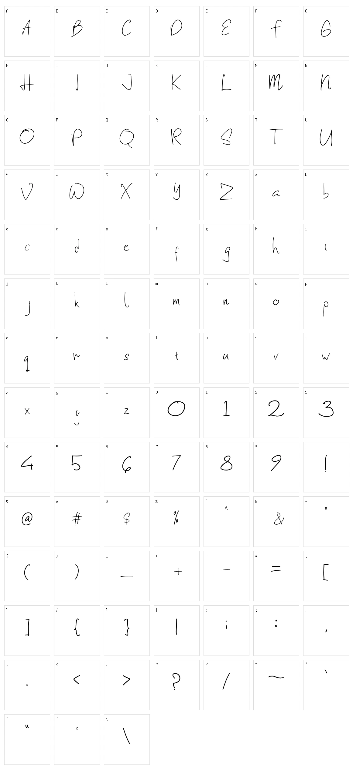 Samuel Hernandez Character Set