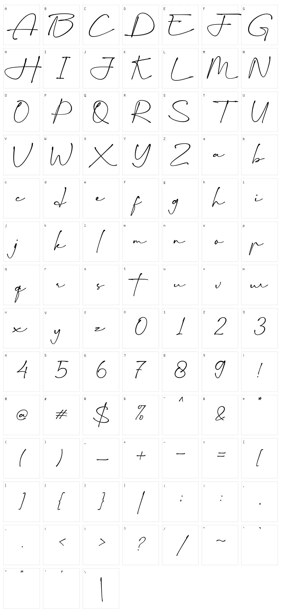 San Diego Character Set