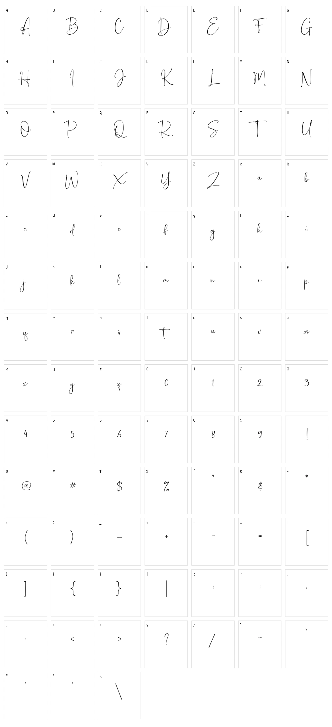 Santley Character Set