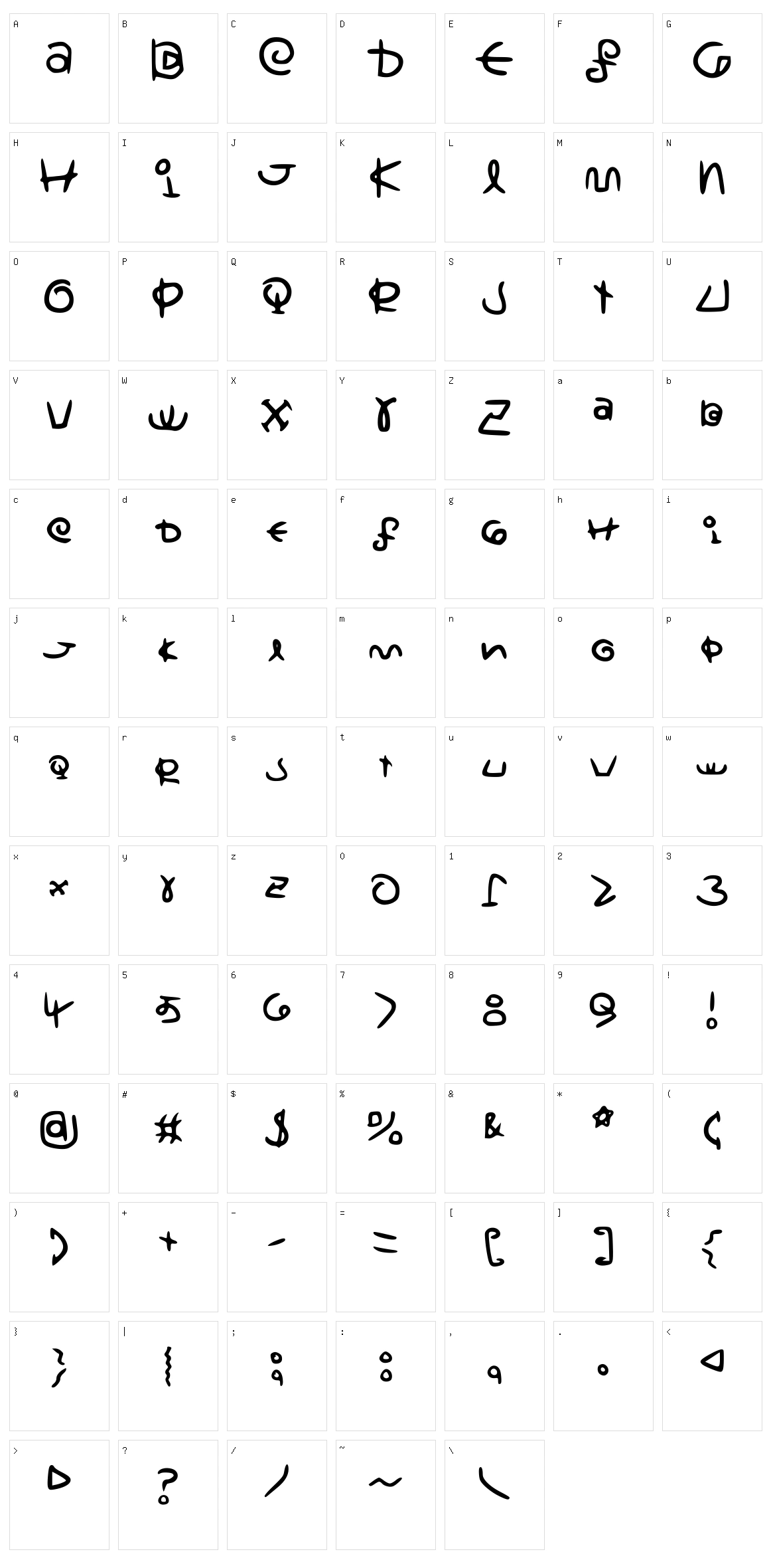 Saturnscript Handwritten Character Set