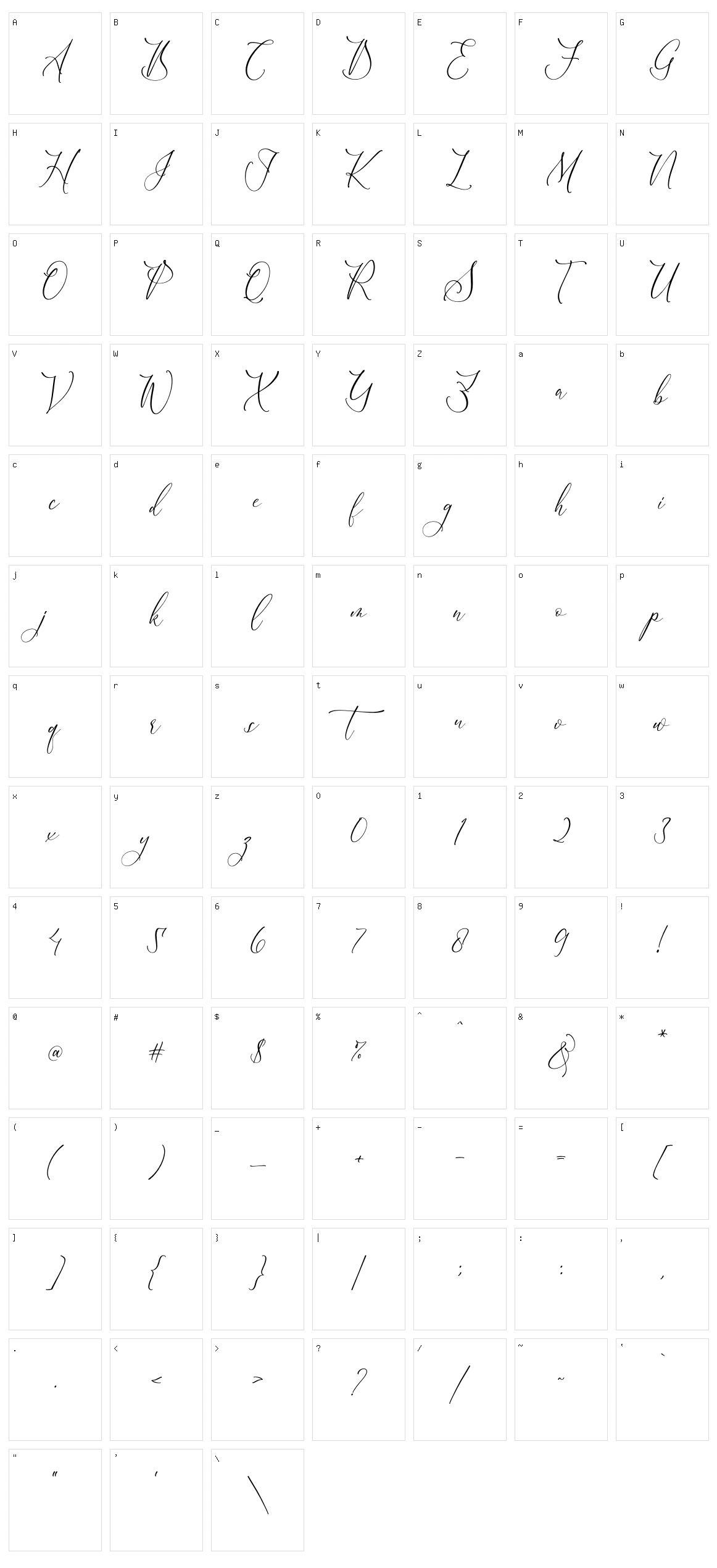 Scarlet Flettcher Character Set