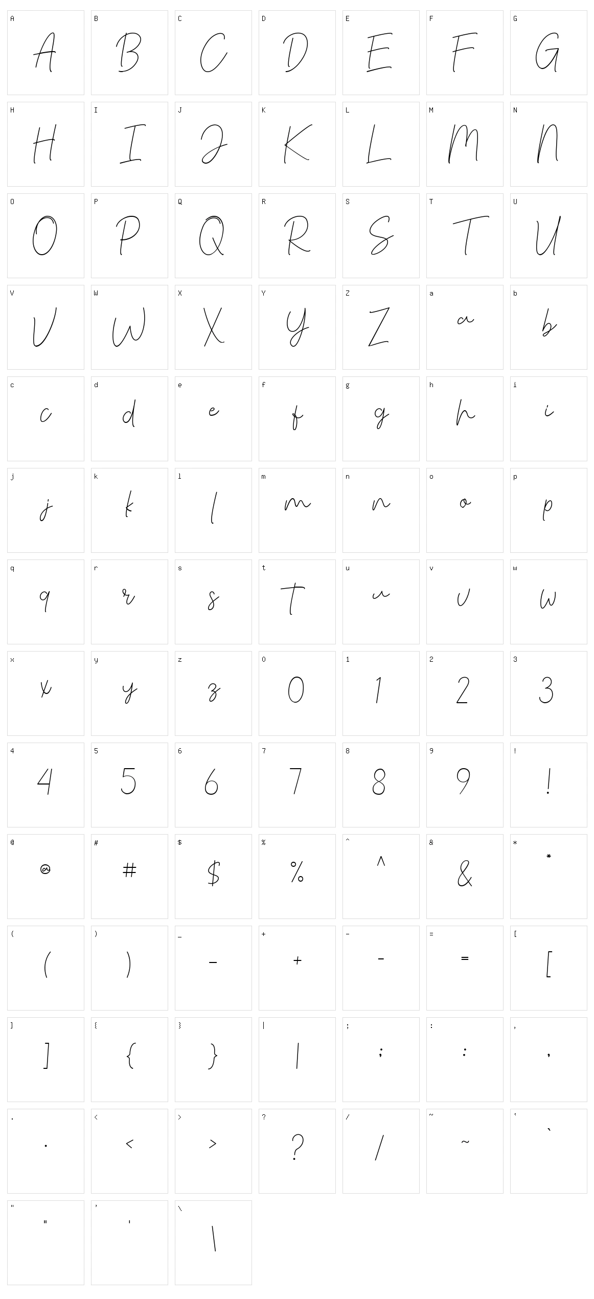 Scarlette Character Set