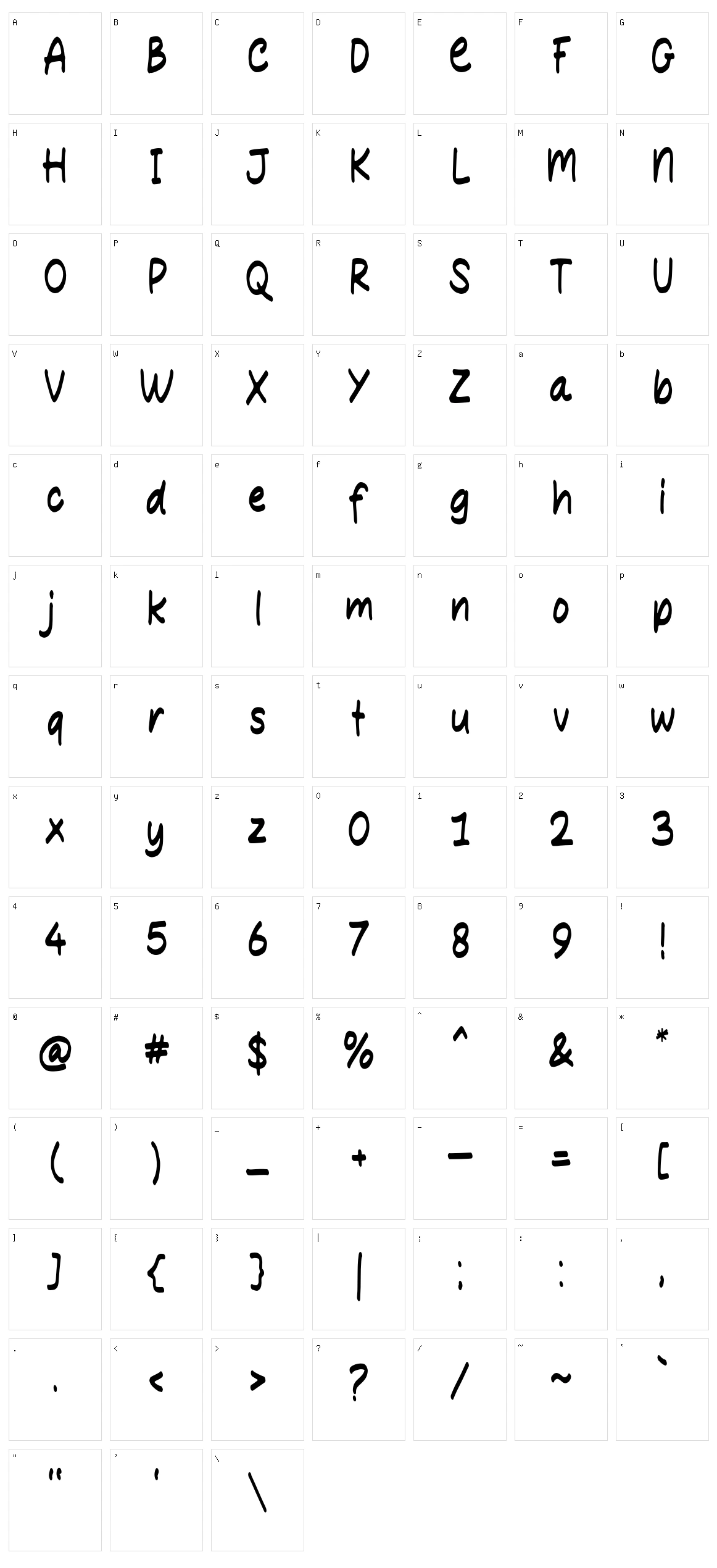 Scratch Character Set