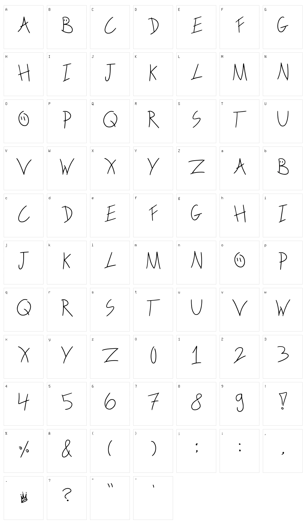 Scribble On The Bus Character Set