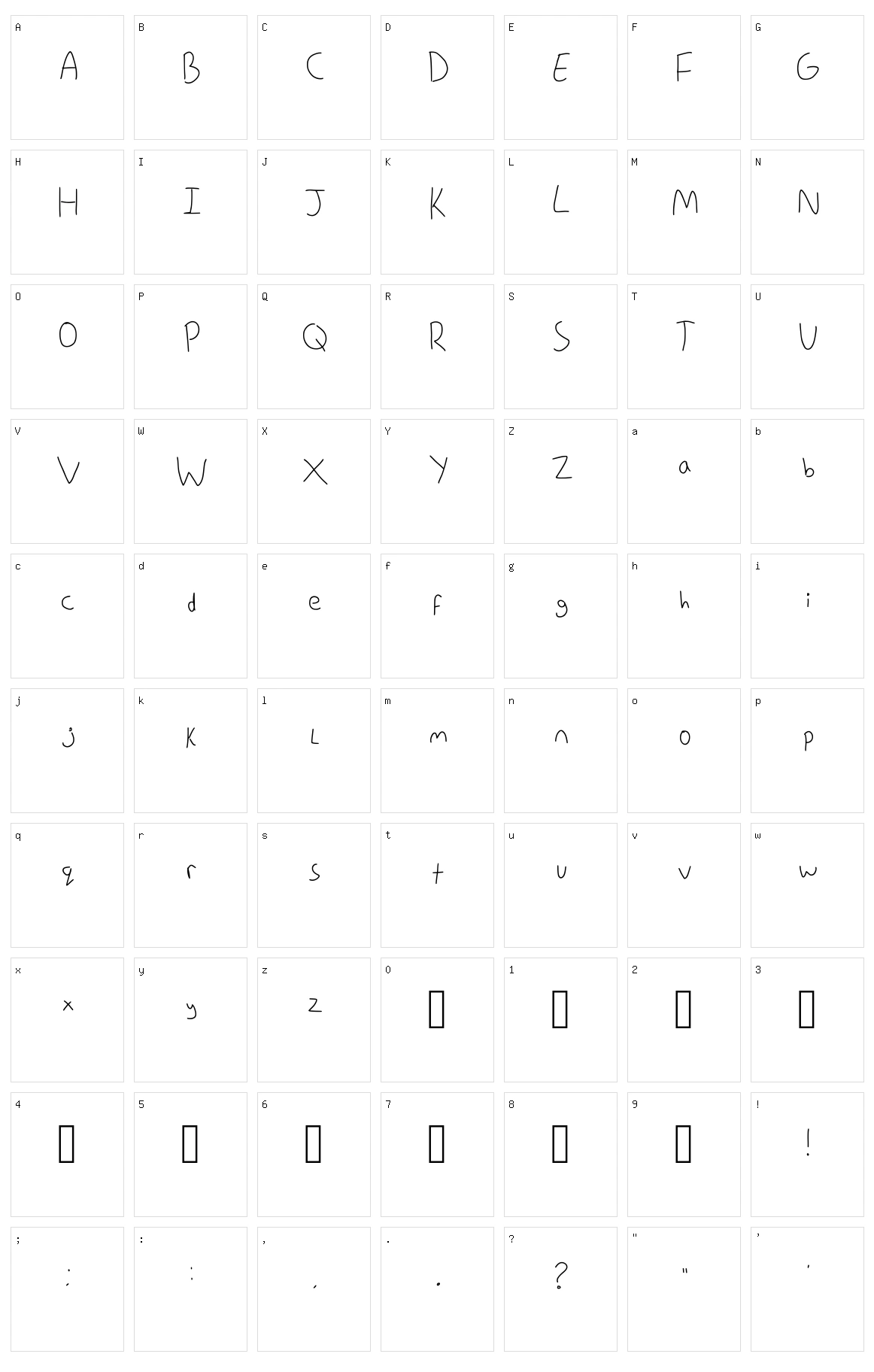 Scribbles Character Set