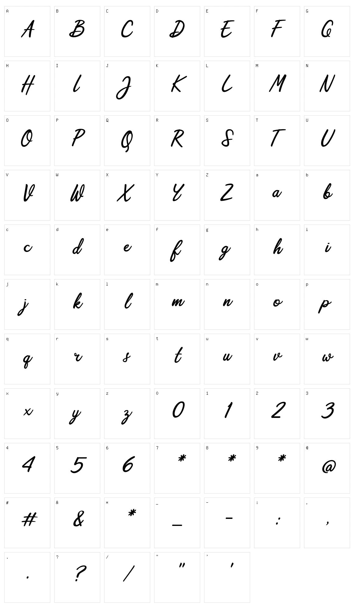 Scripterialism Character Set