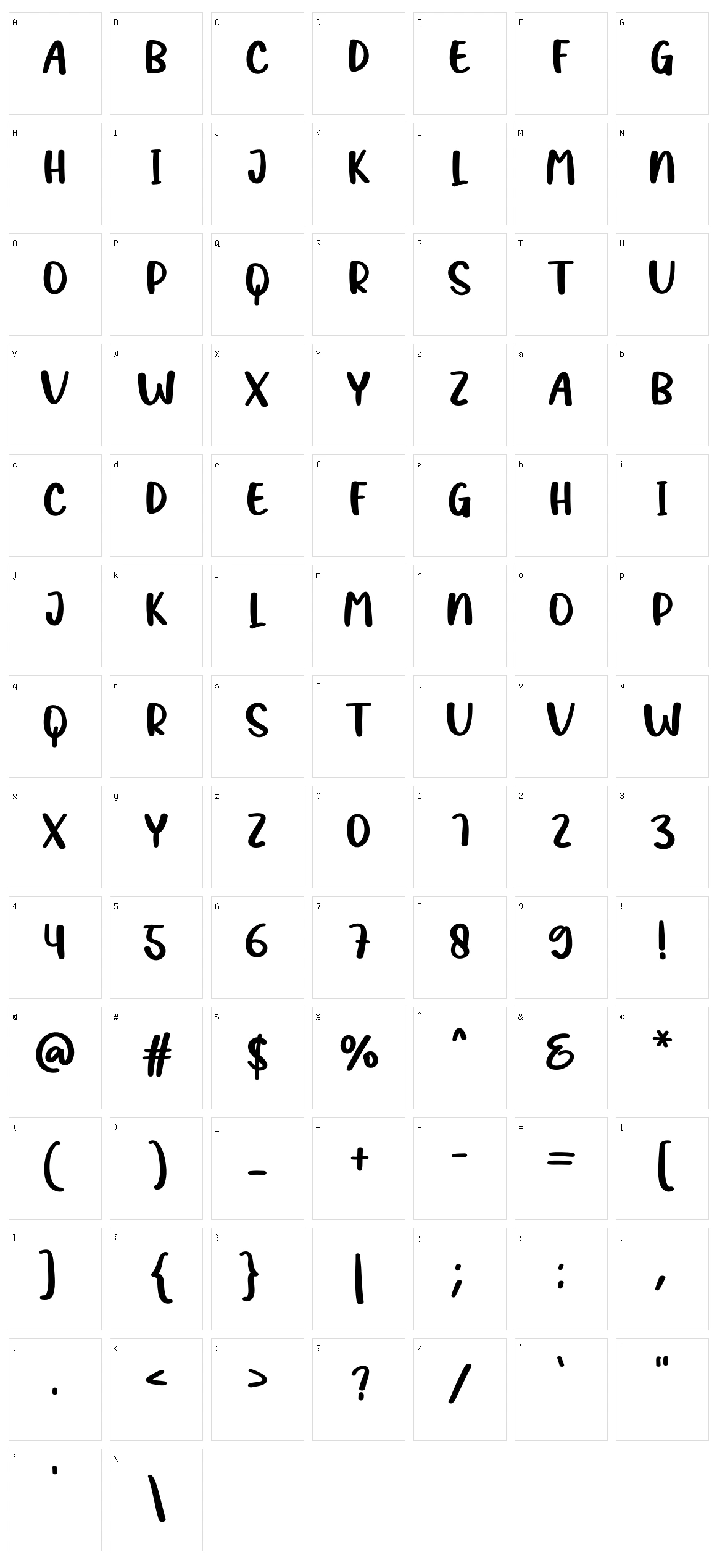 Sea Shells Character Set