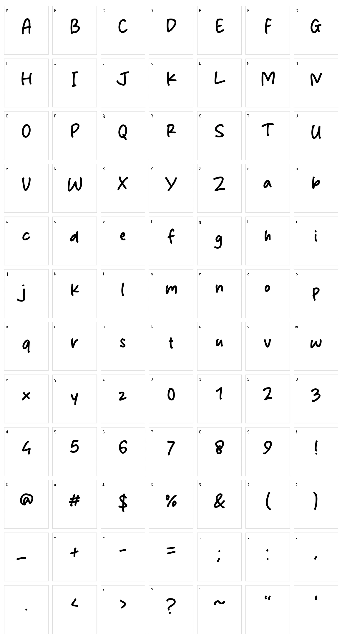 Sealand Character Set