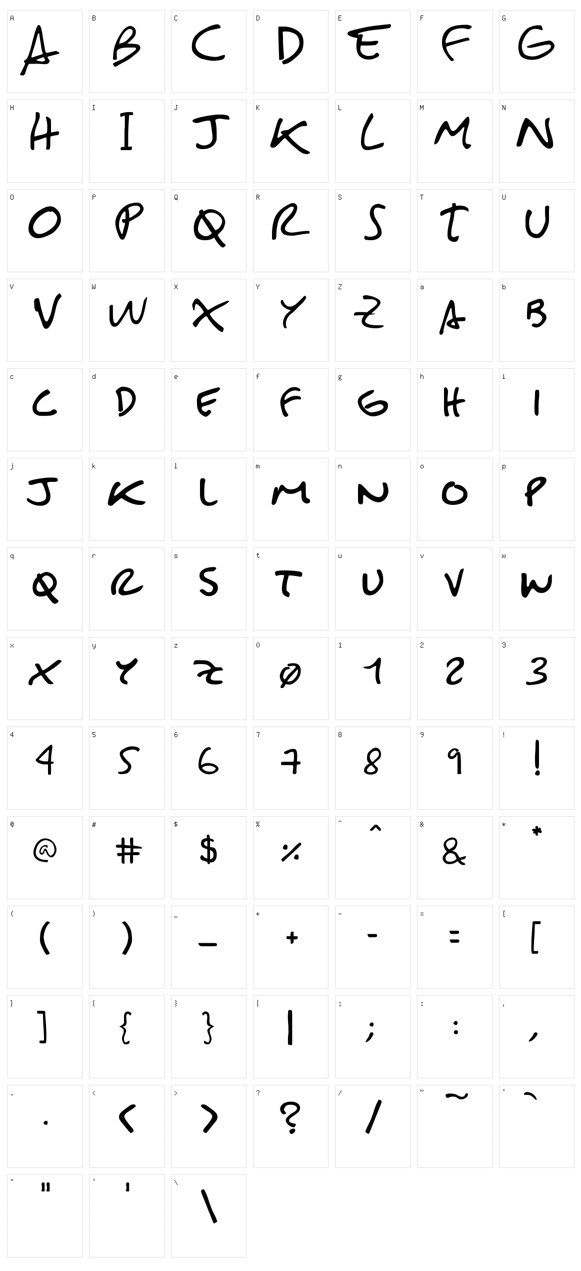 Sebasti?n Font Character Set