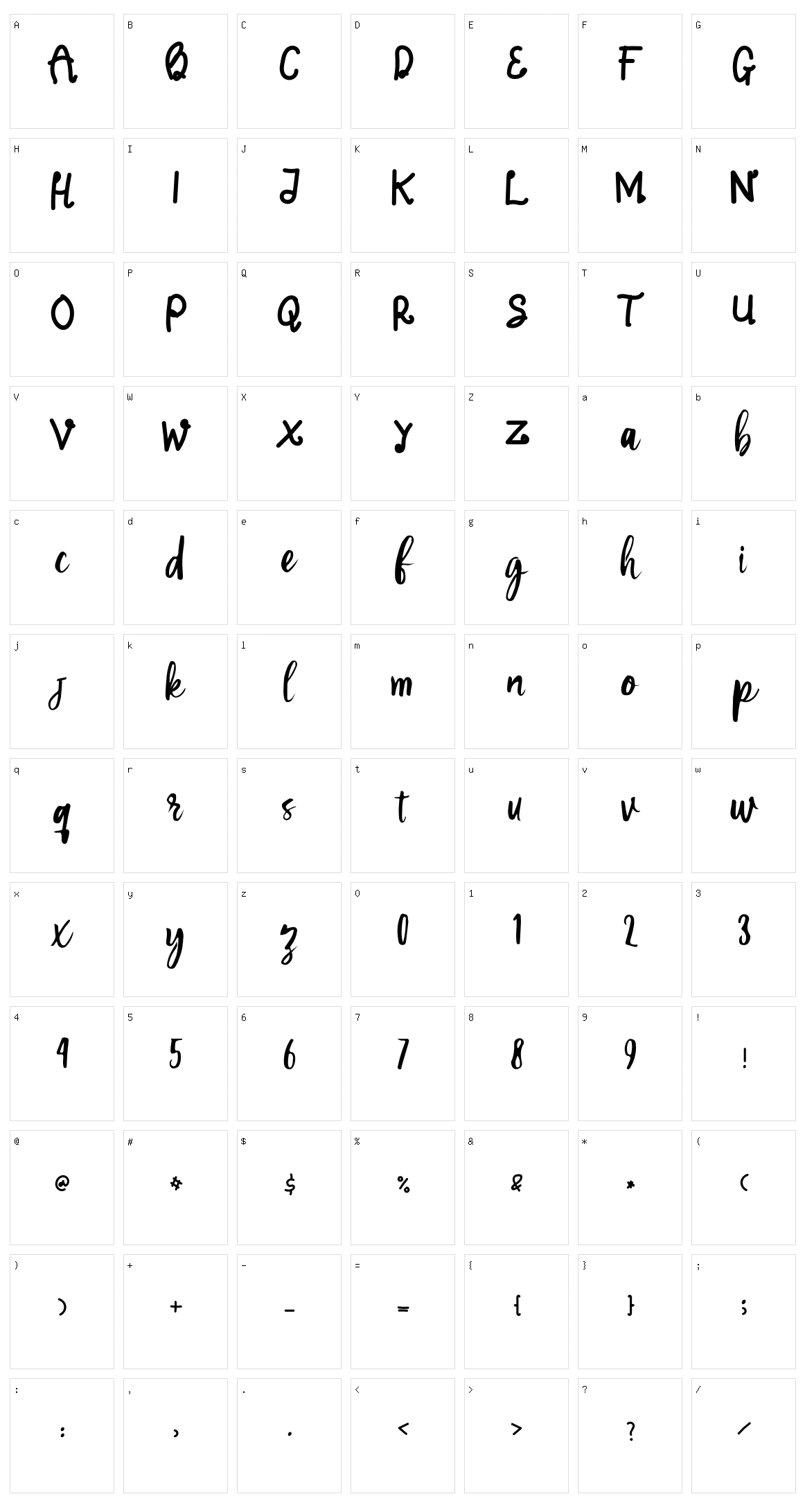 Selerane Character Set