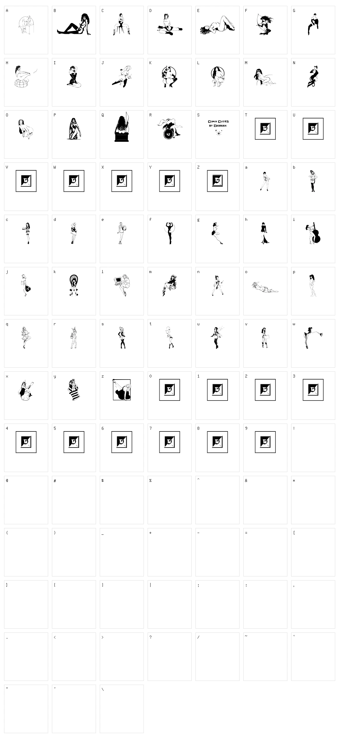 Comix Cuties Character Set