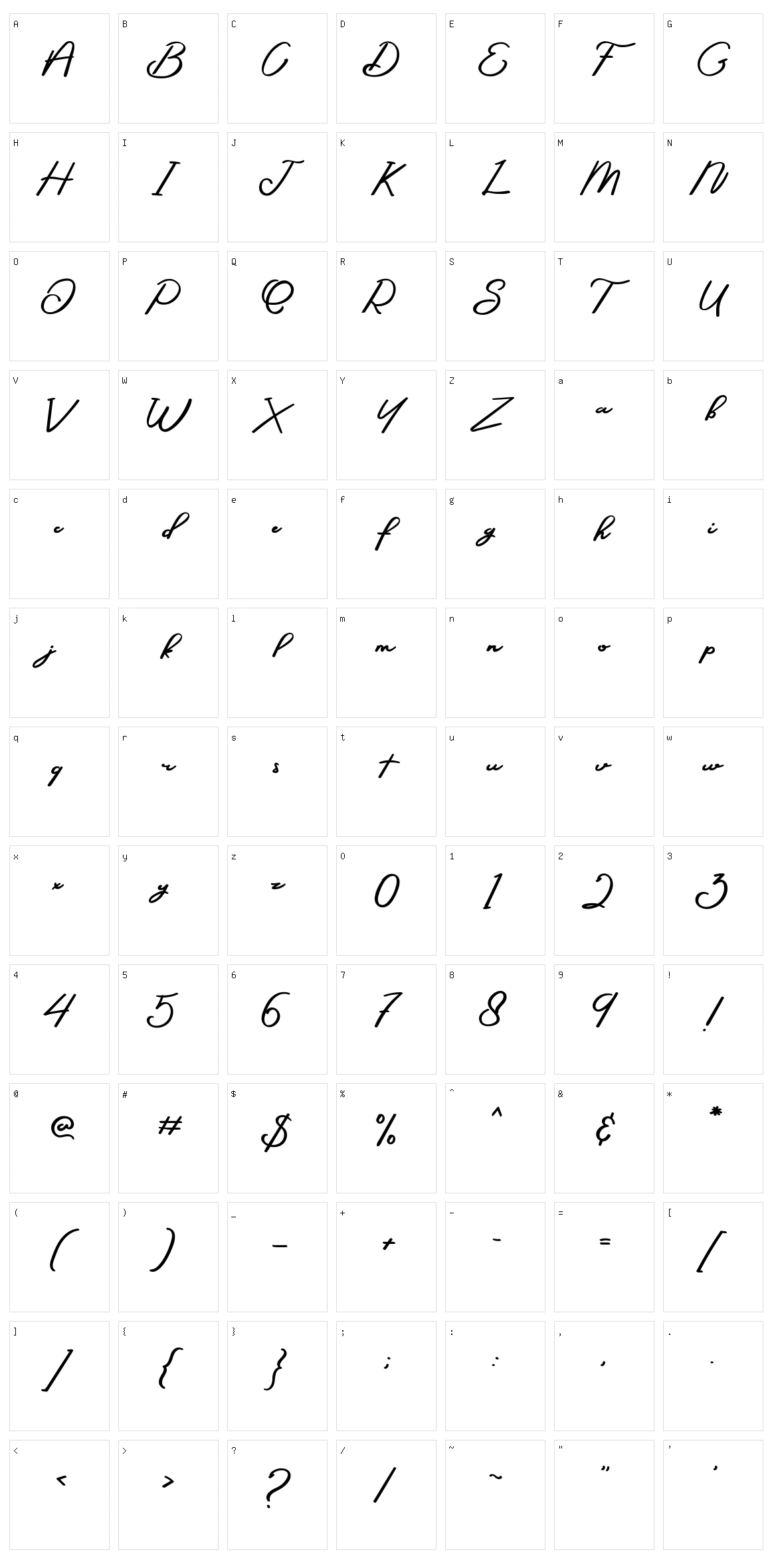 Sepeda Janda Character Set