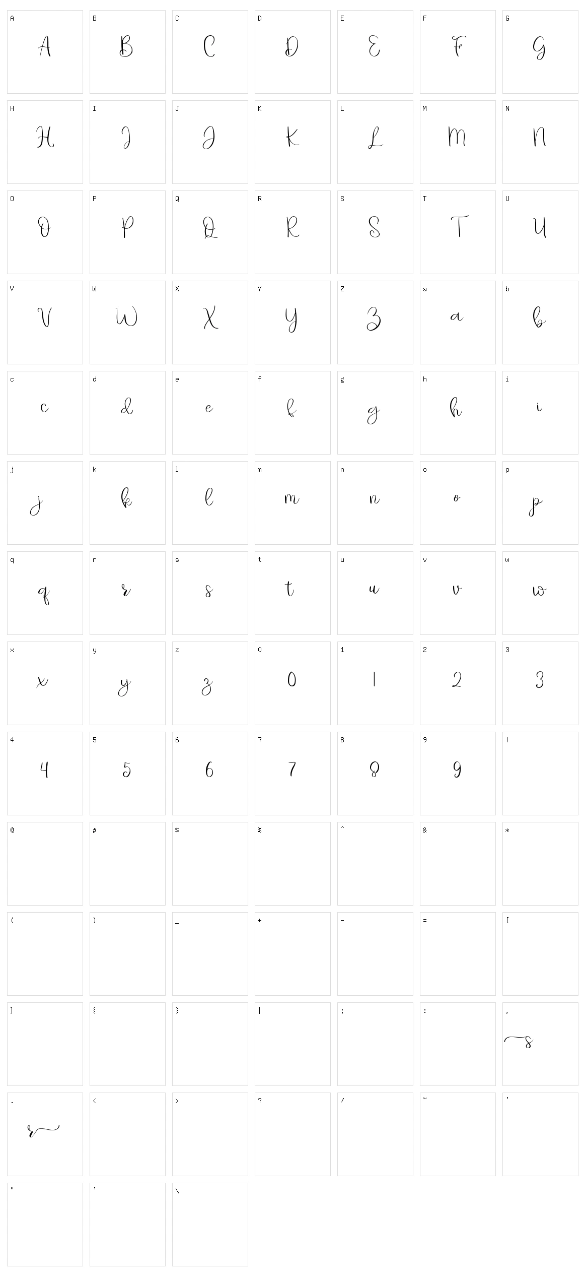 September Character Set