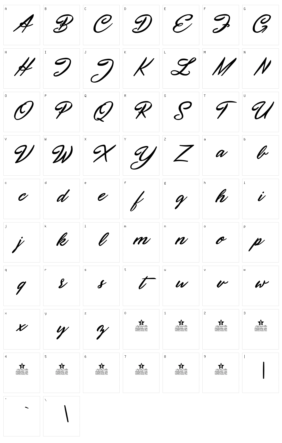 September Five Character Set