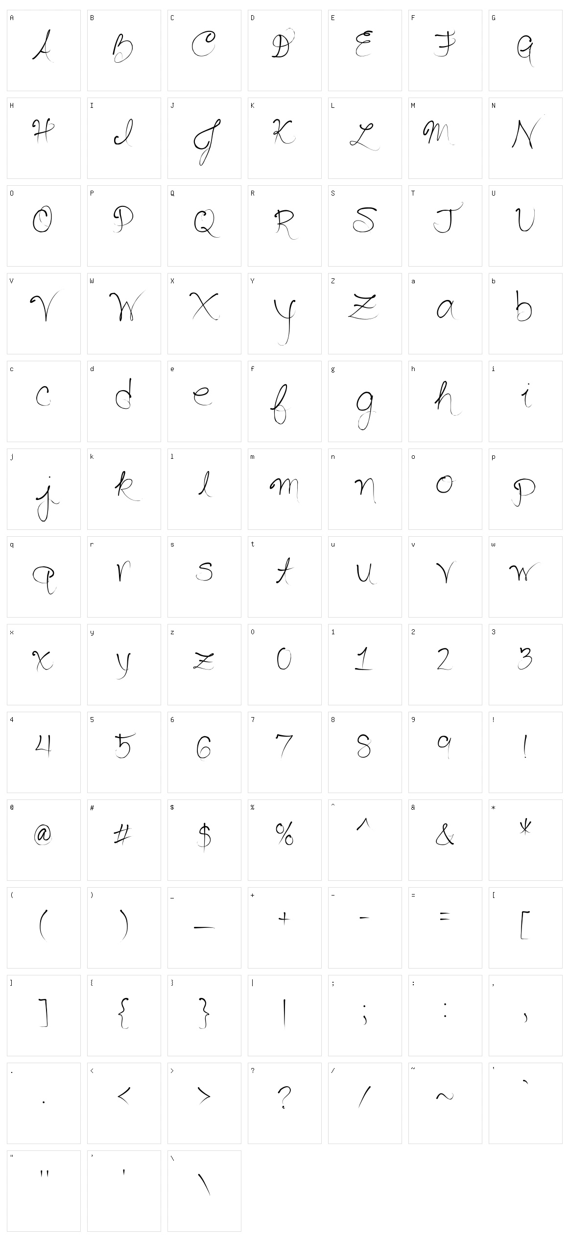 Seriously Delirious Character Set