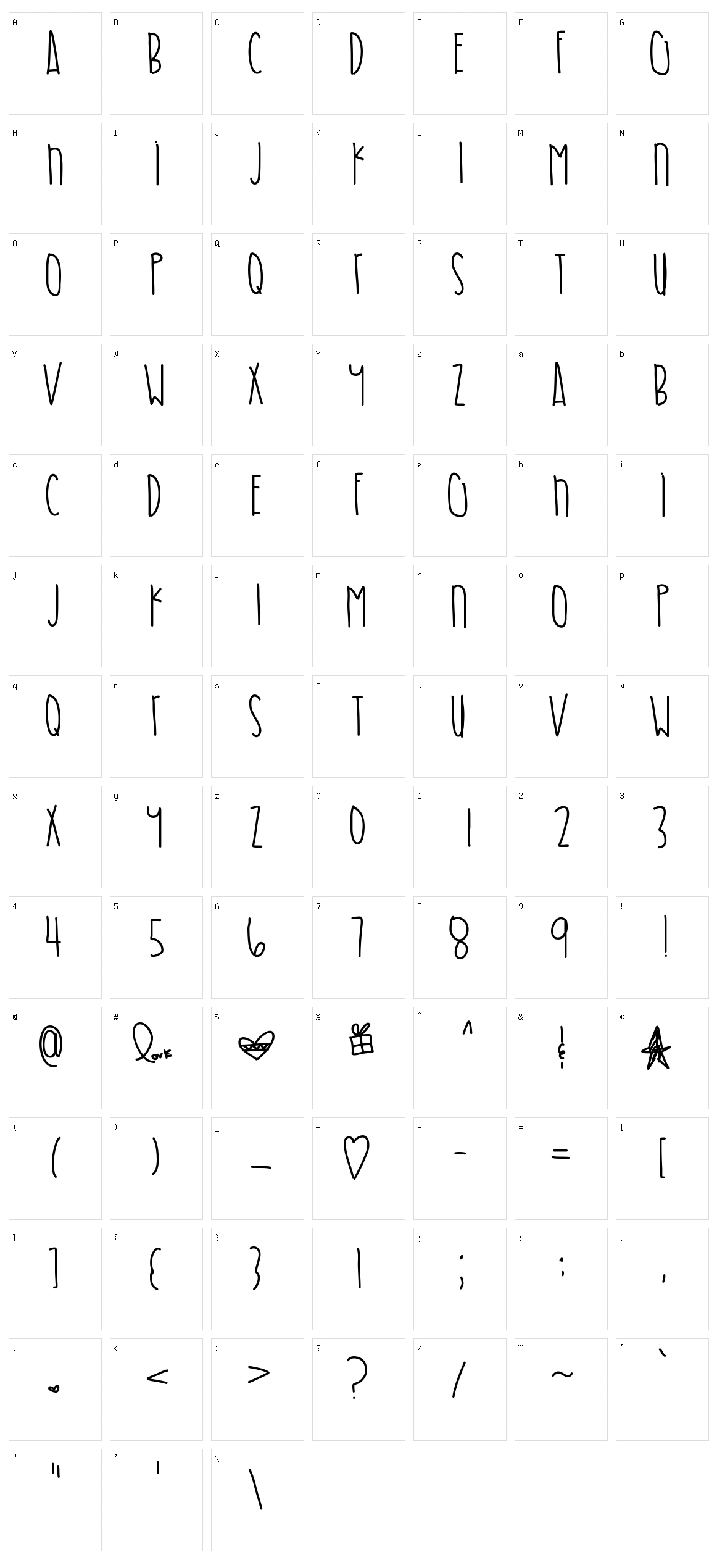 Shades Of Blue Character Set