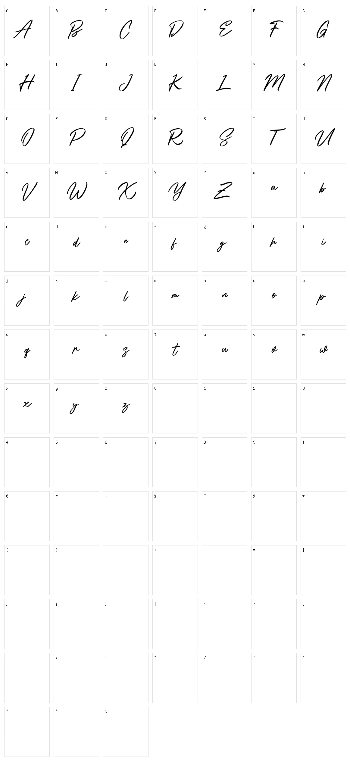 Shadyspeed Character Set