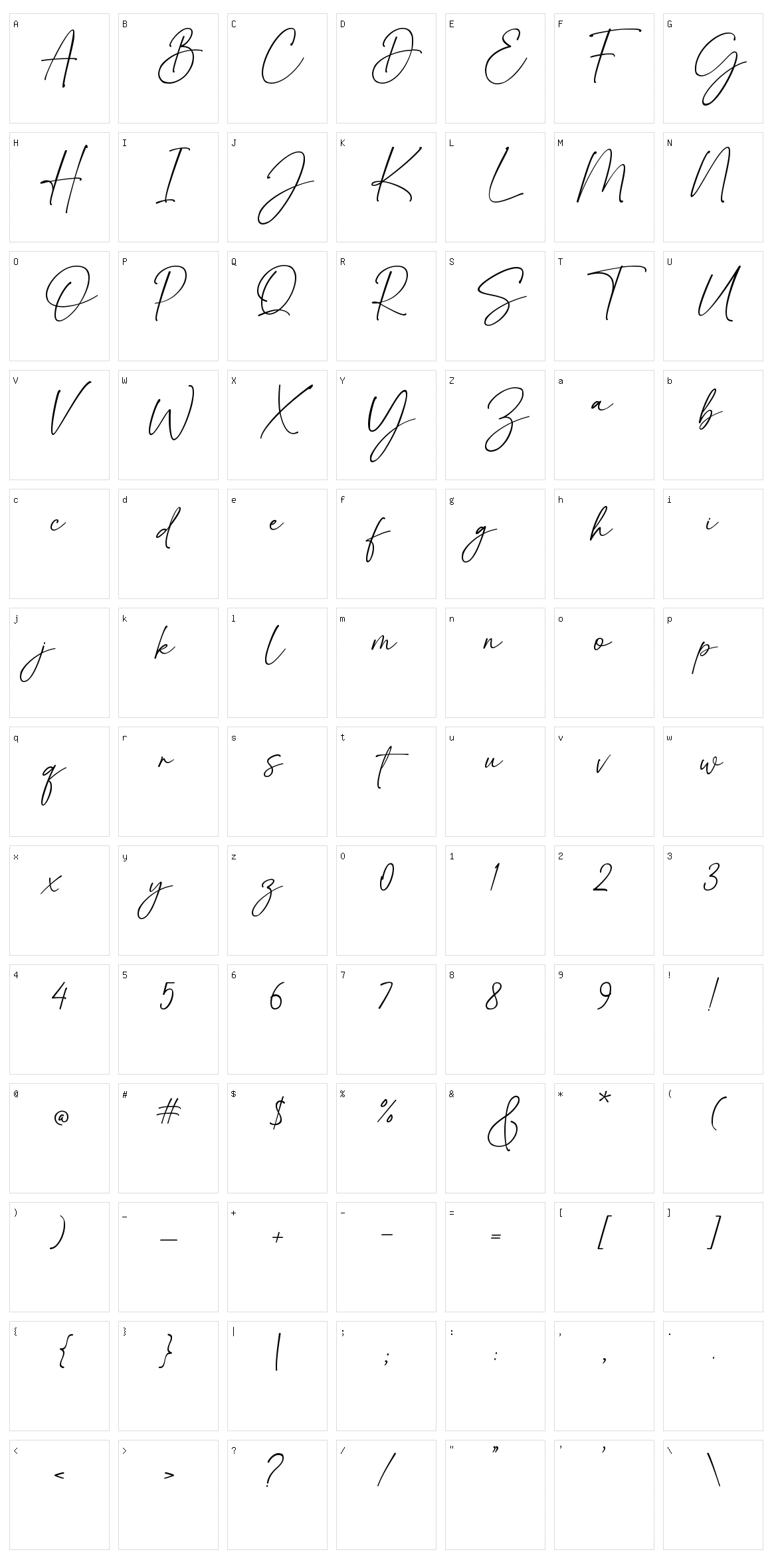 Sharlotte Character Set