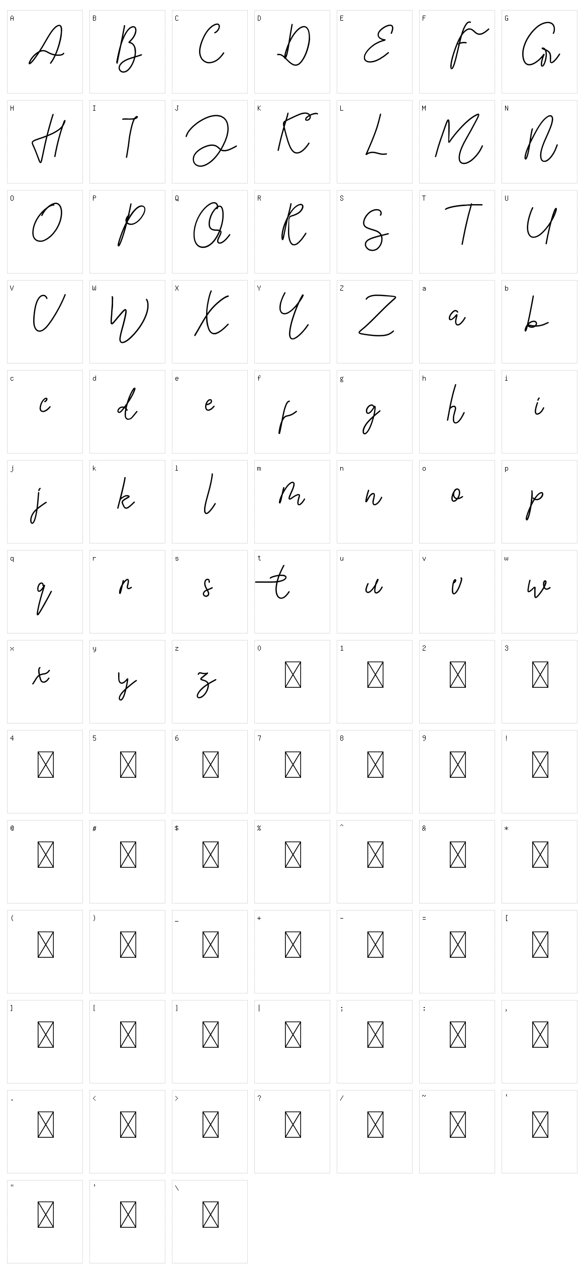 Shasine Time Character Set