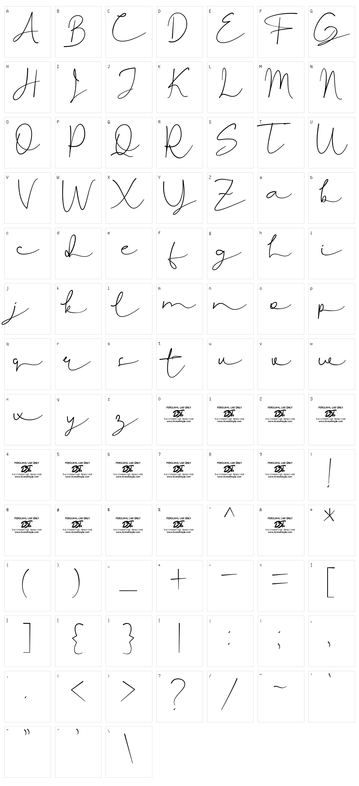 Shatomi Character Set