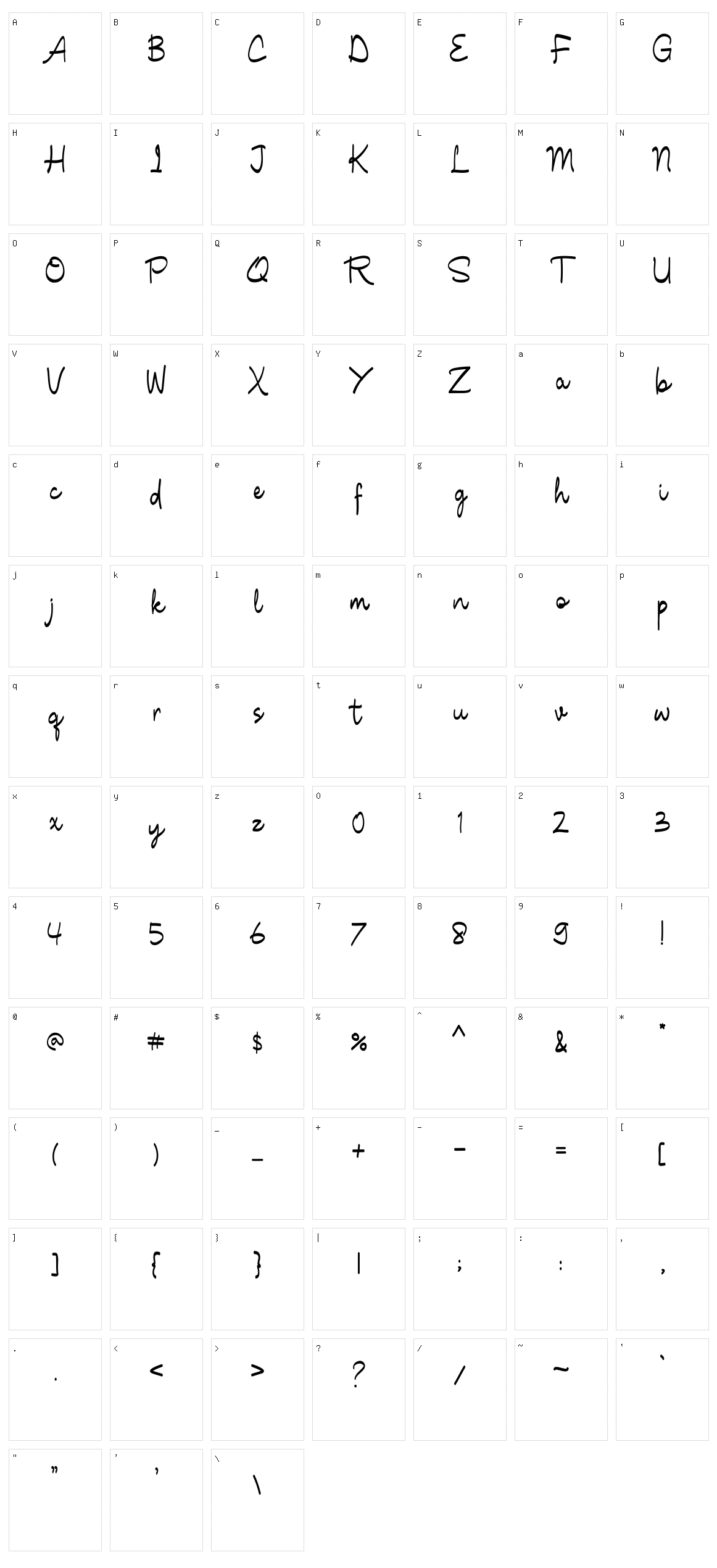 Shenttica Character Set