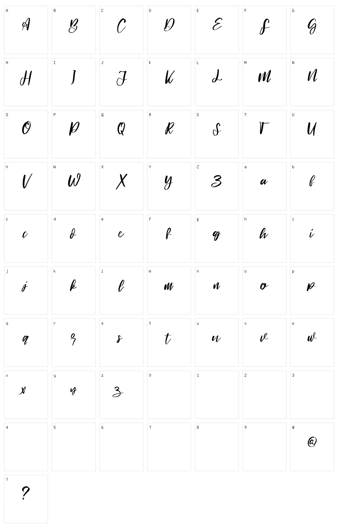 Signature Hawk Character Set