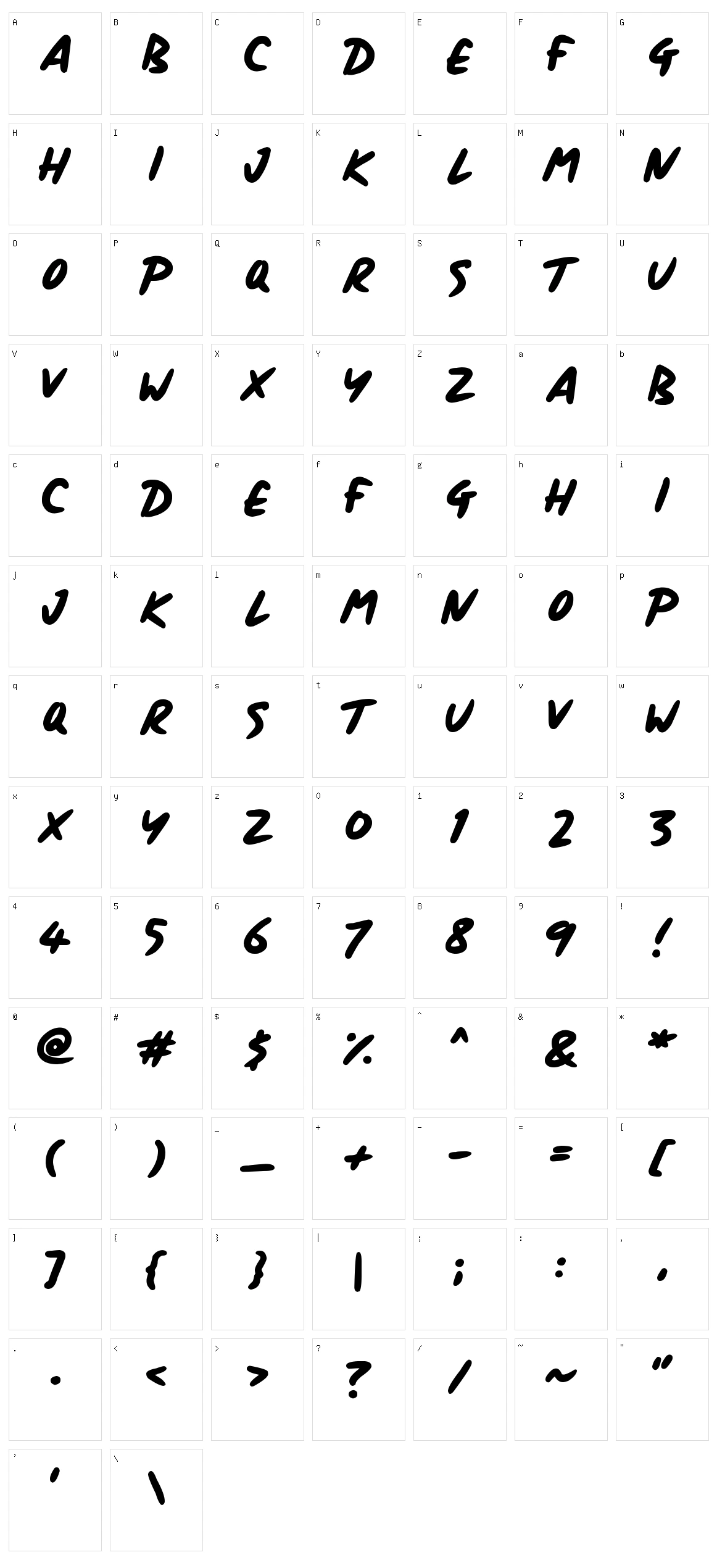 Signboard Character Set