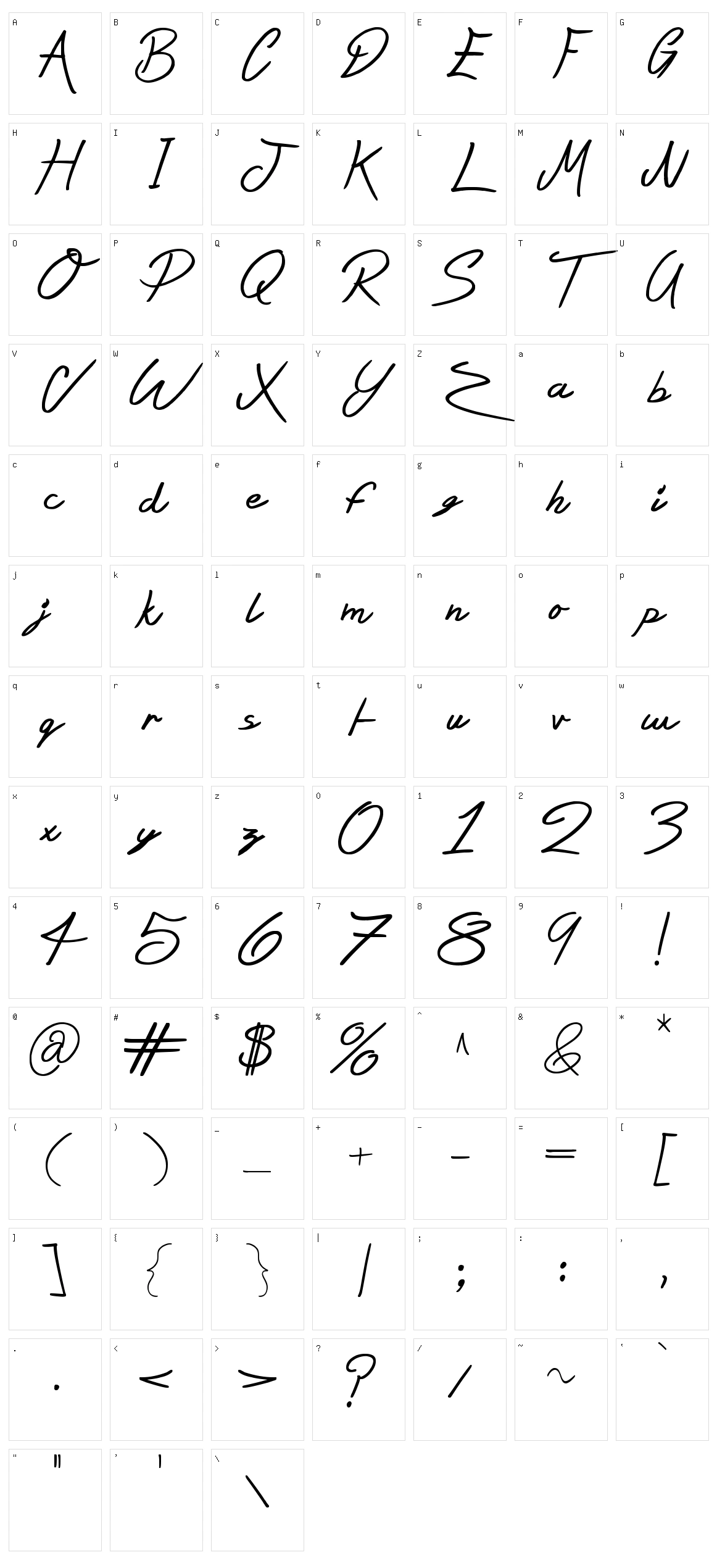 Silent Reaction Character Set