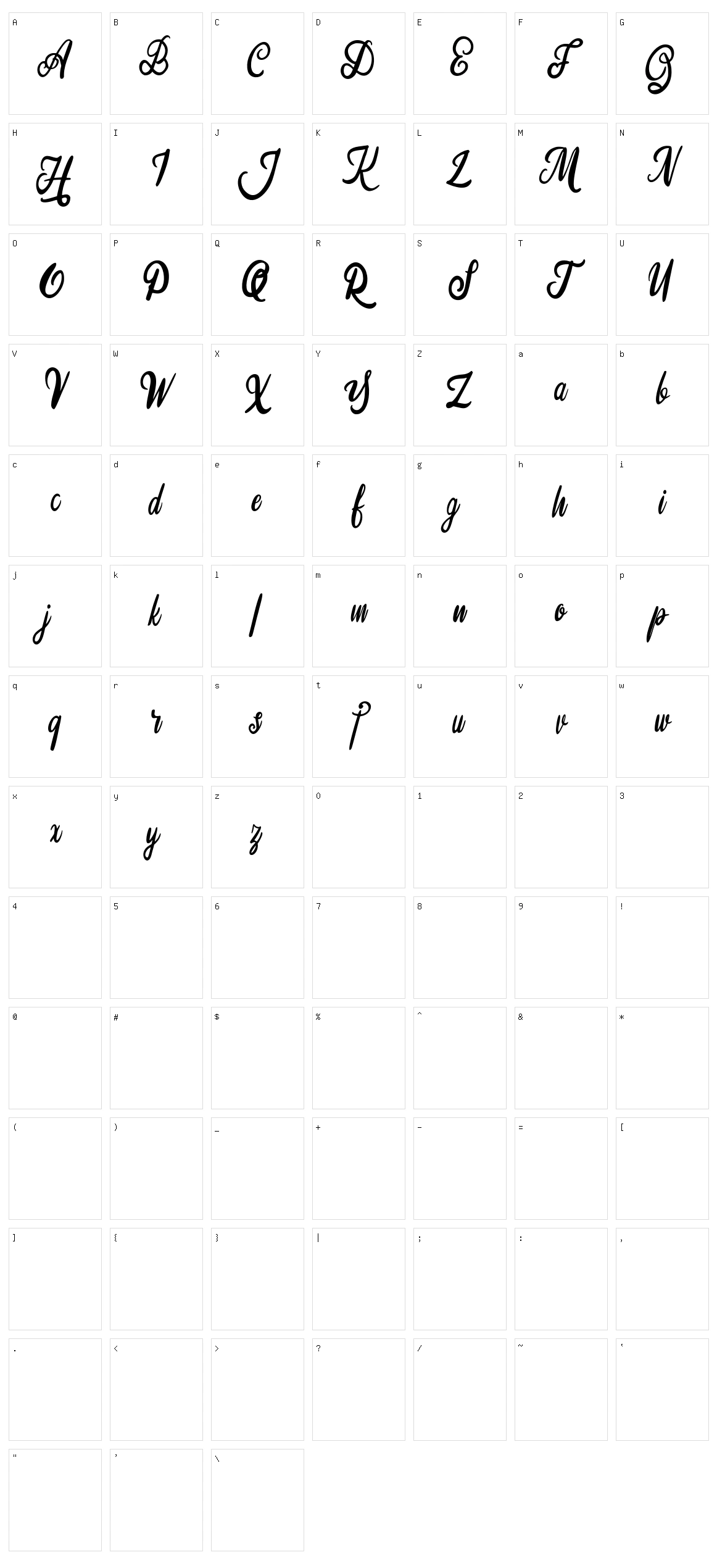 Silfhie Character Set
