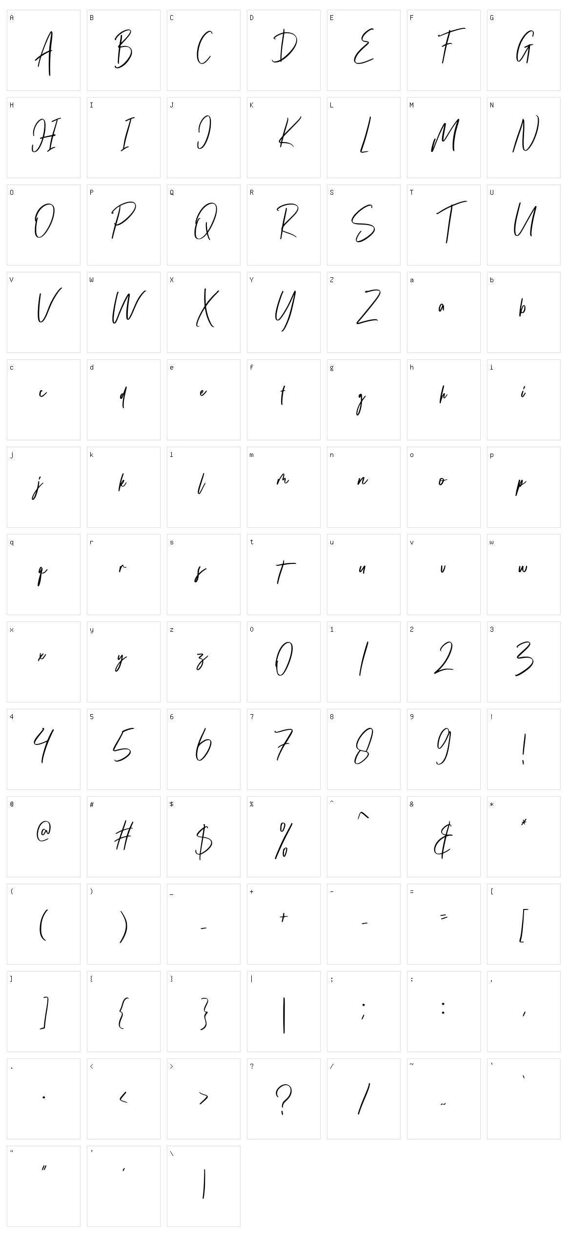 Sillverside Character Set