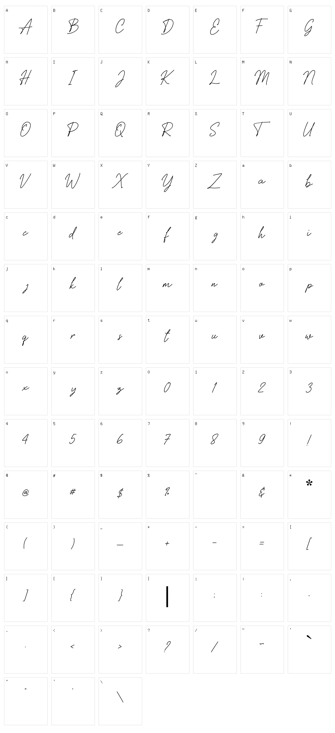 Silver City Character Set