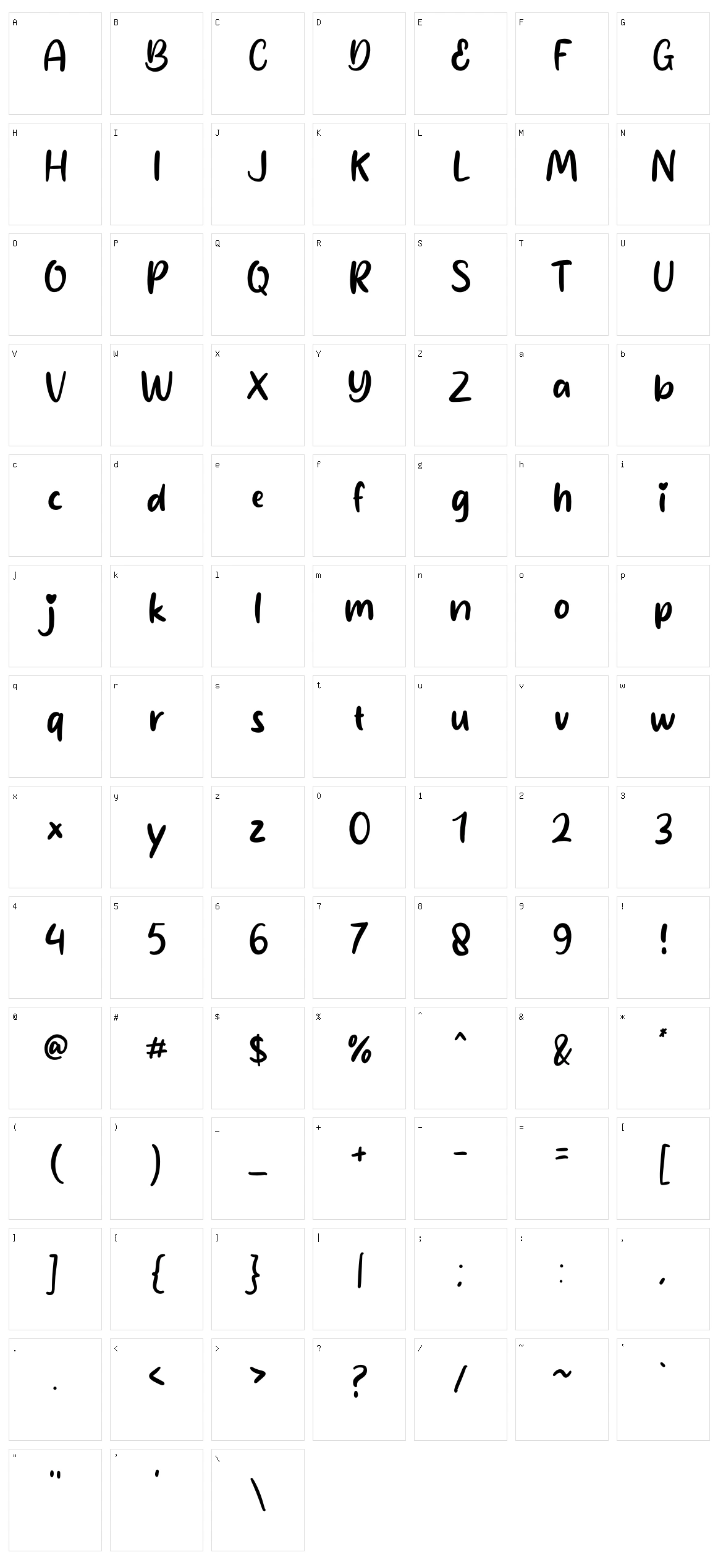 Simon Lovely Character Set