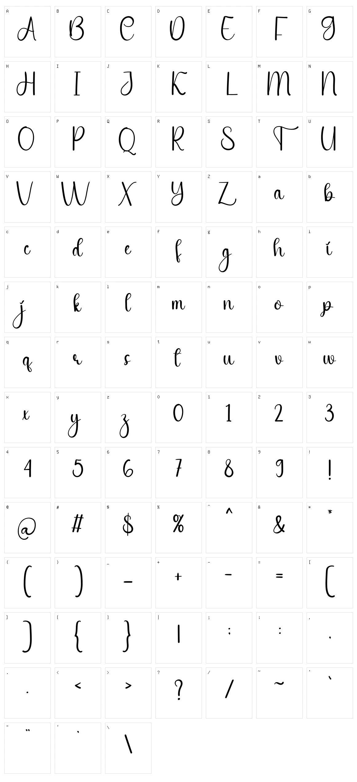 Simple Character Set