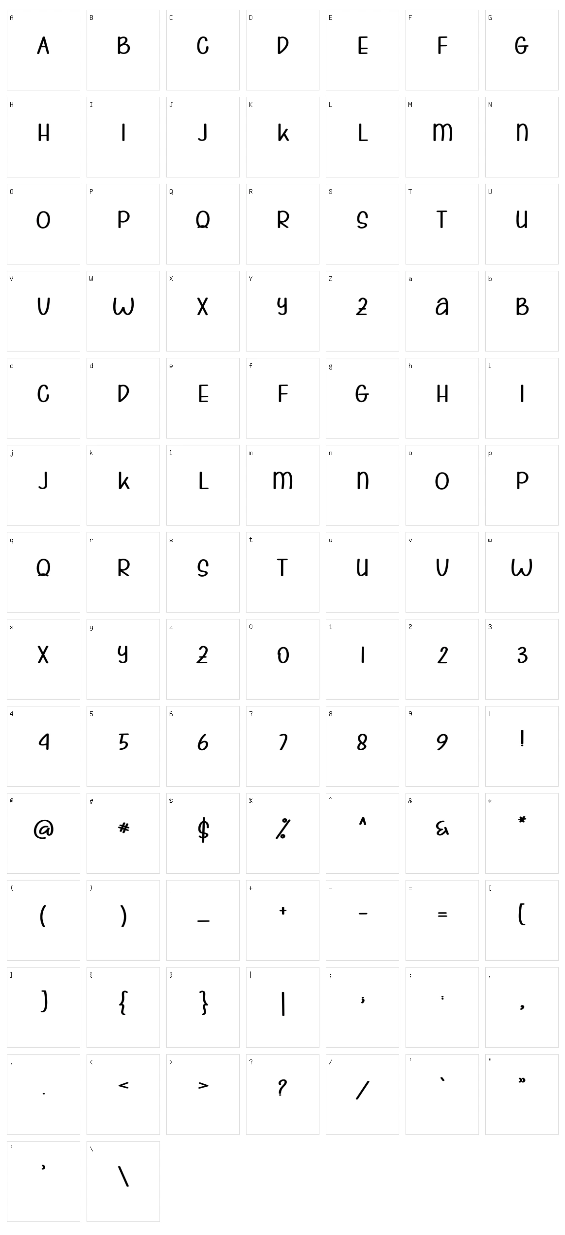 Simple Design Character Set